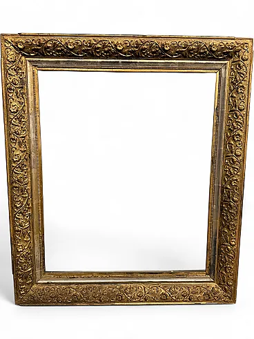 French golden frame, silver wire tablet, 19th century