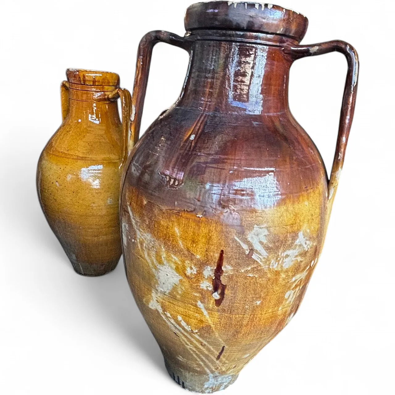 Pair of huge garden vases Capasoni Pugliesi jars, 19th century 8