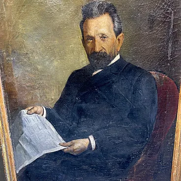 Oil painting of a nobleman, by Giacomo Calegari, Bergamo, 1899