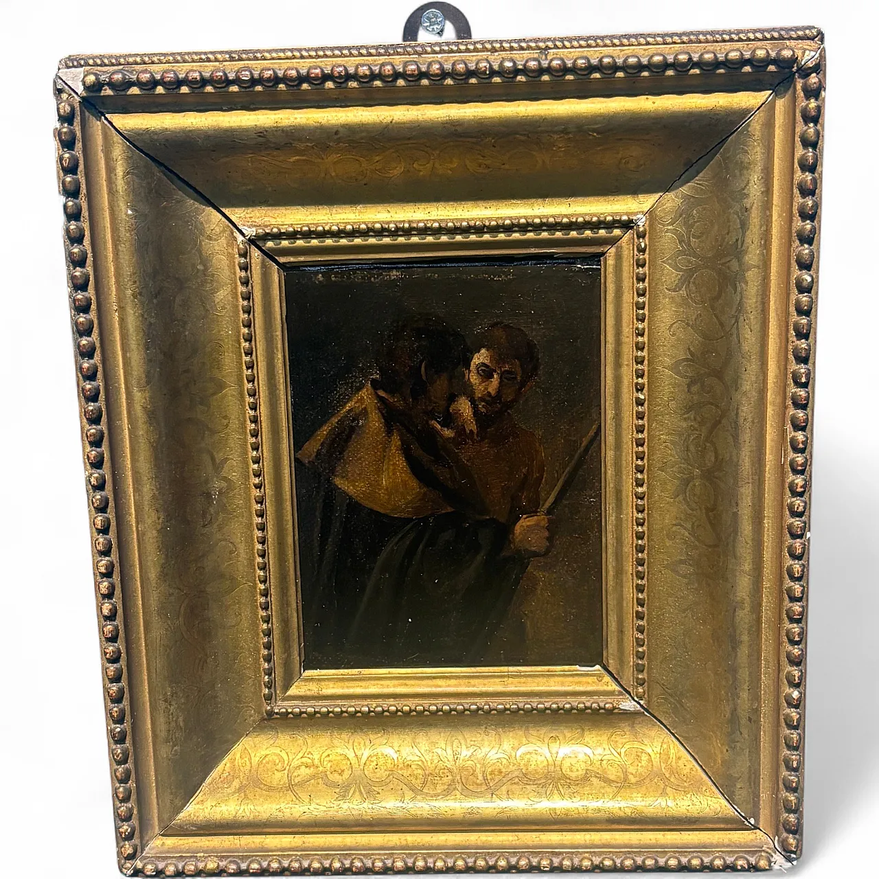 Baroque oil on canvas painting with figures, 17th century 11