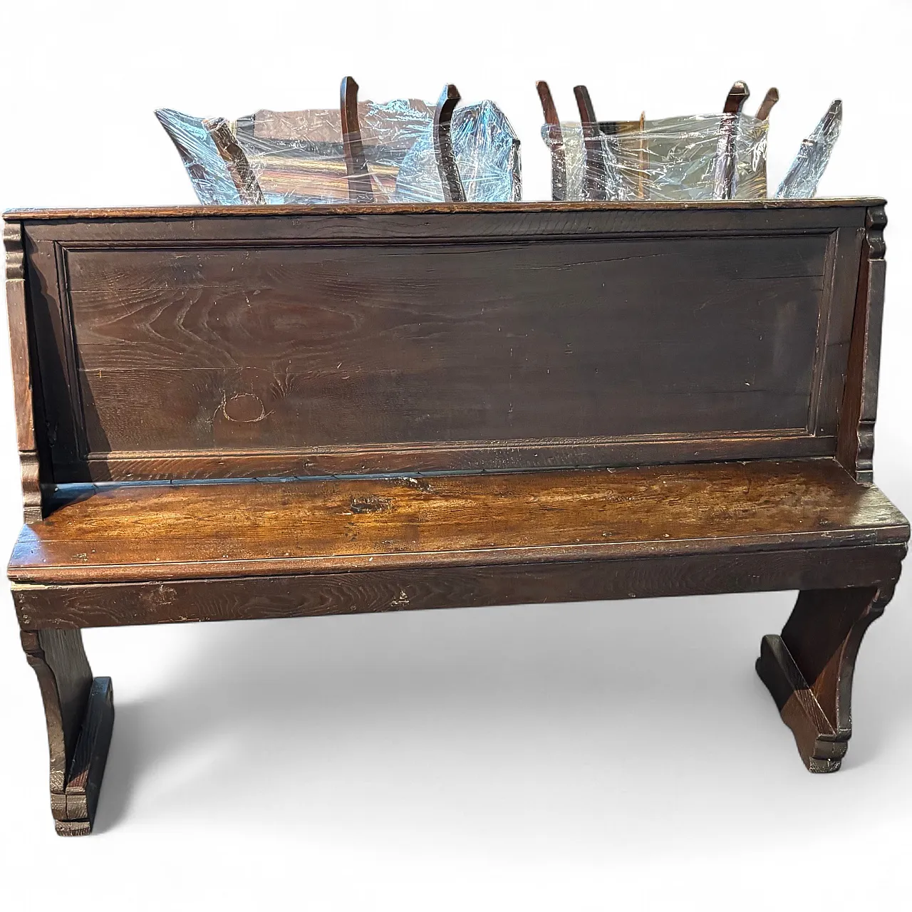 Umbrian chestnut bench, 18th century 10