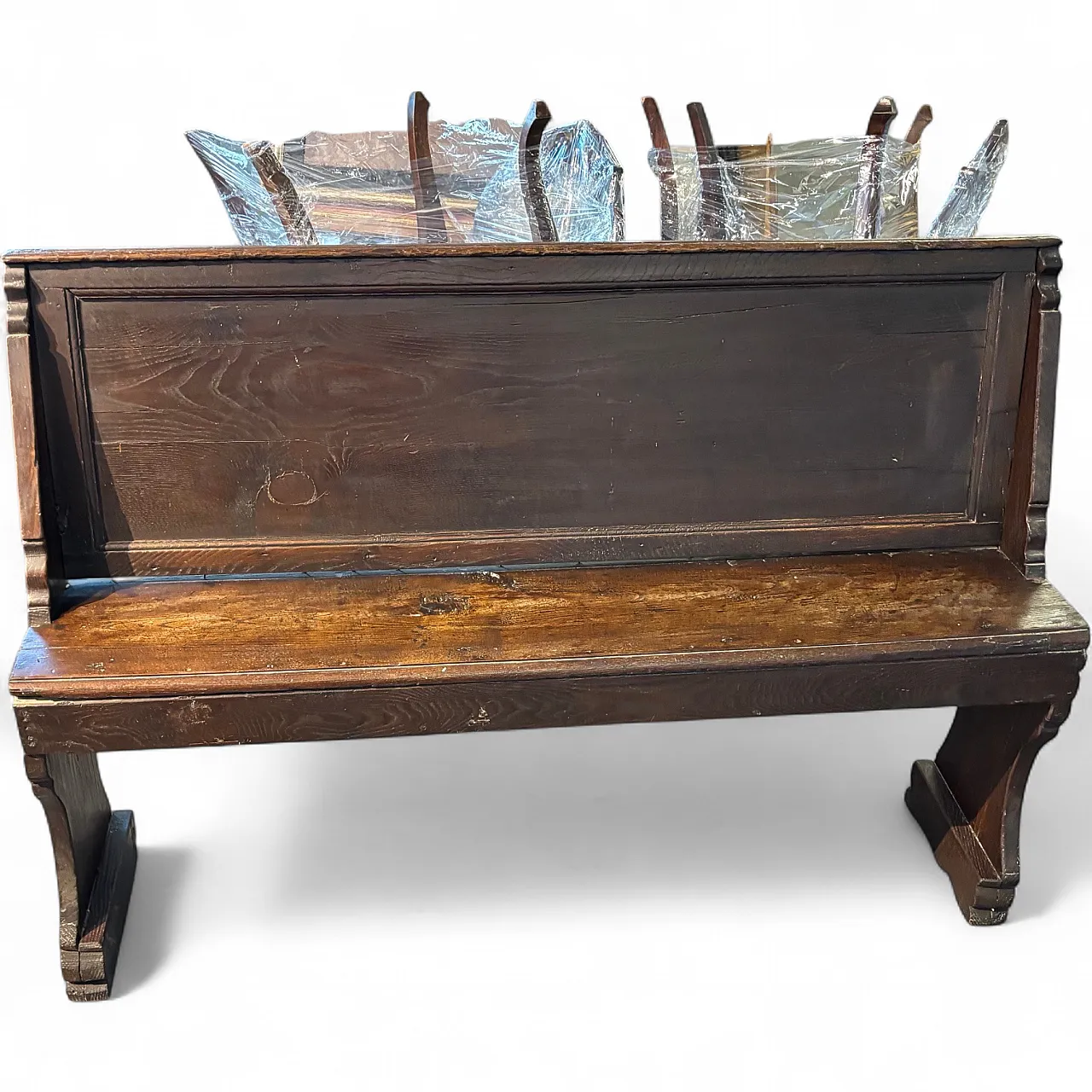Umbrian chestnut bench, 18th century 11