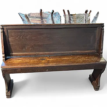 Umbrian chestnut bench, 18th century