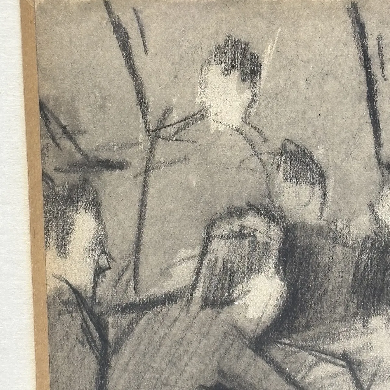 ”La riunione“ di Mario Sironi grafite acquerello su carta, primo '900 3
