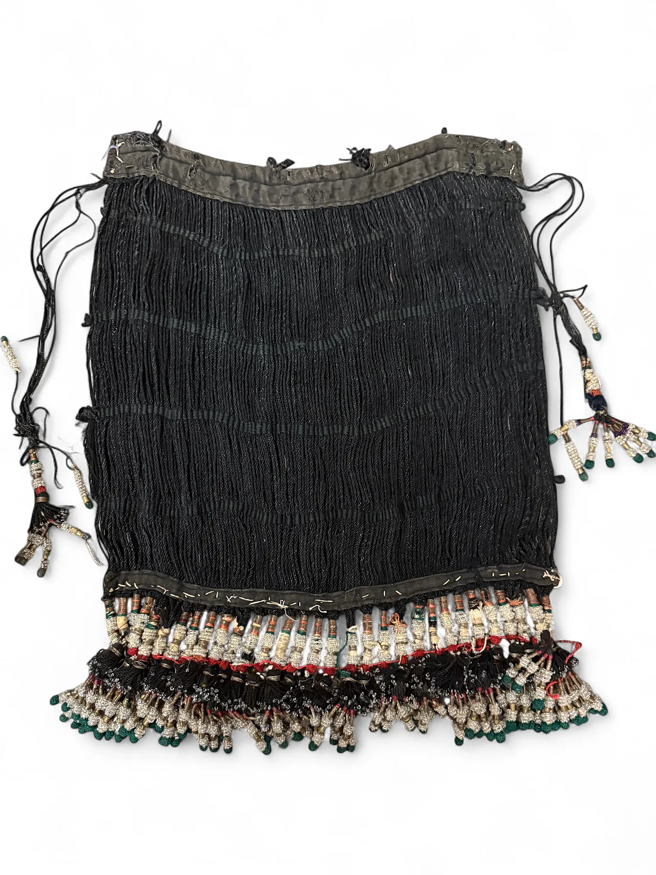Uzbekistan hair tassel, with beads,  30s 8