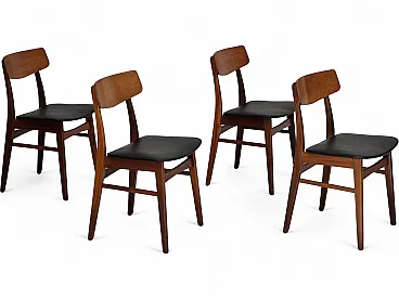1970s, set of 4 Danish dining chairs by Findahl Møbelfabrik.