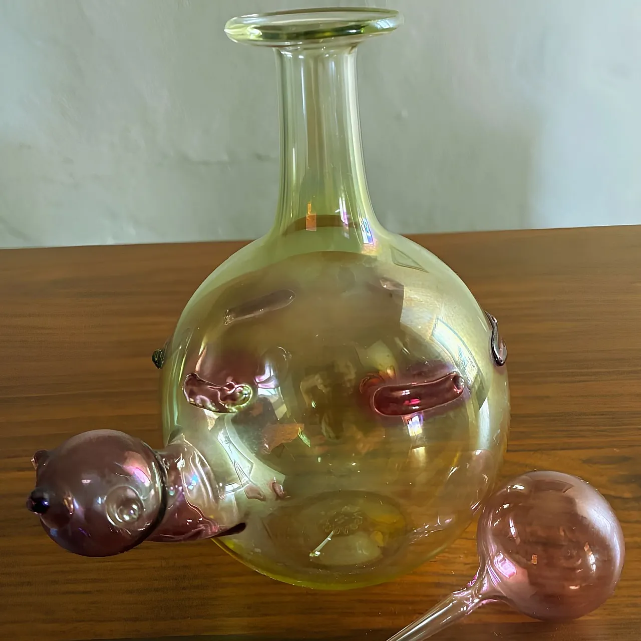 Glass duck-shaped decanter, 1980s 4