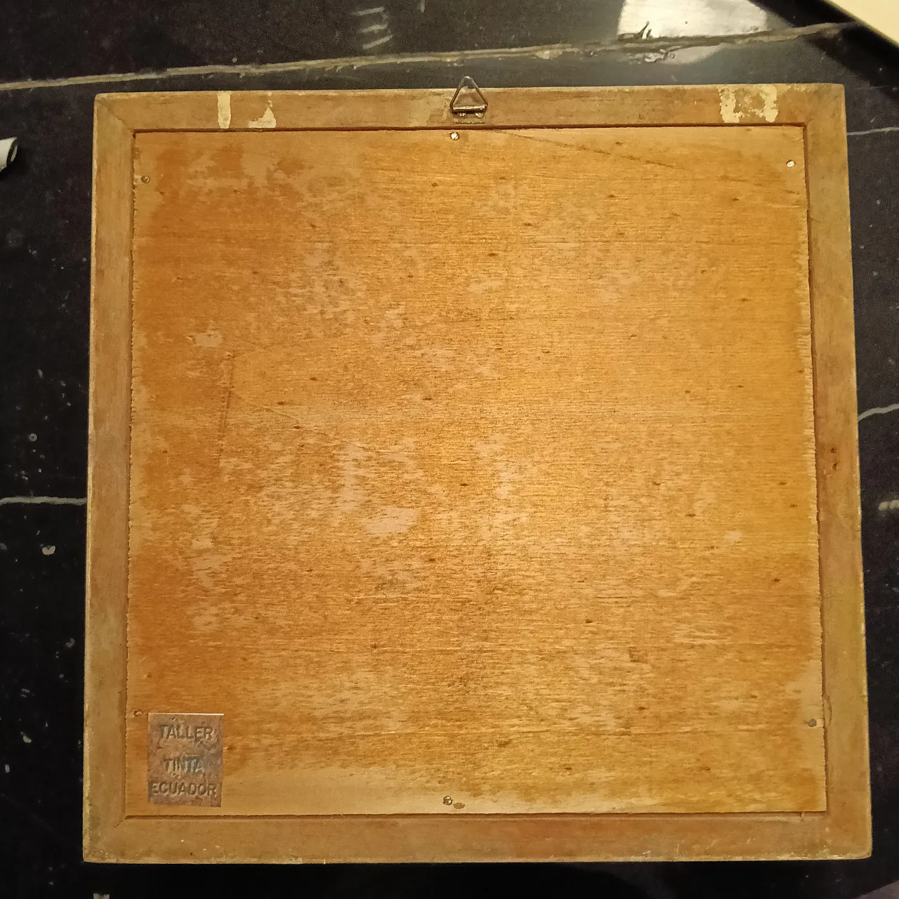 Pair of decorative brass tiles, 1970s 14