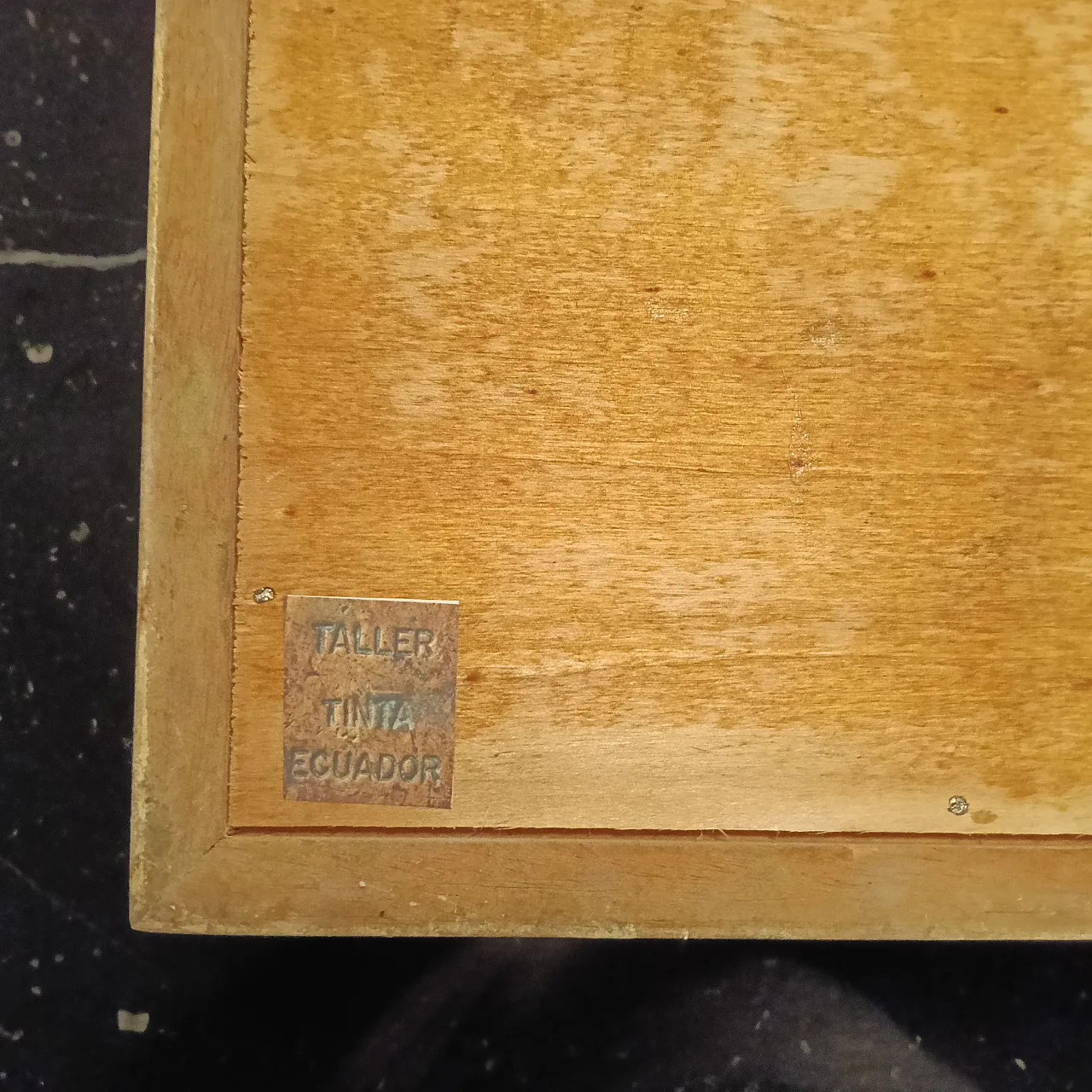 Pair of decorative brass tiles, 1970s 15