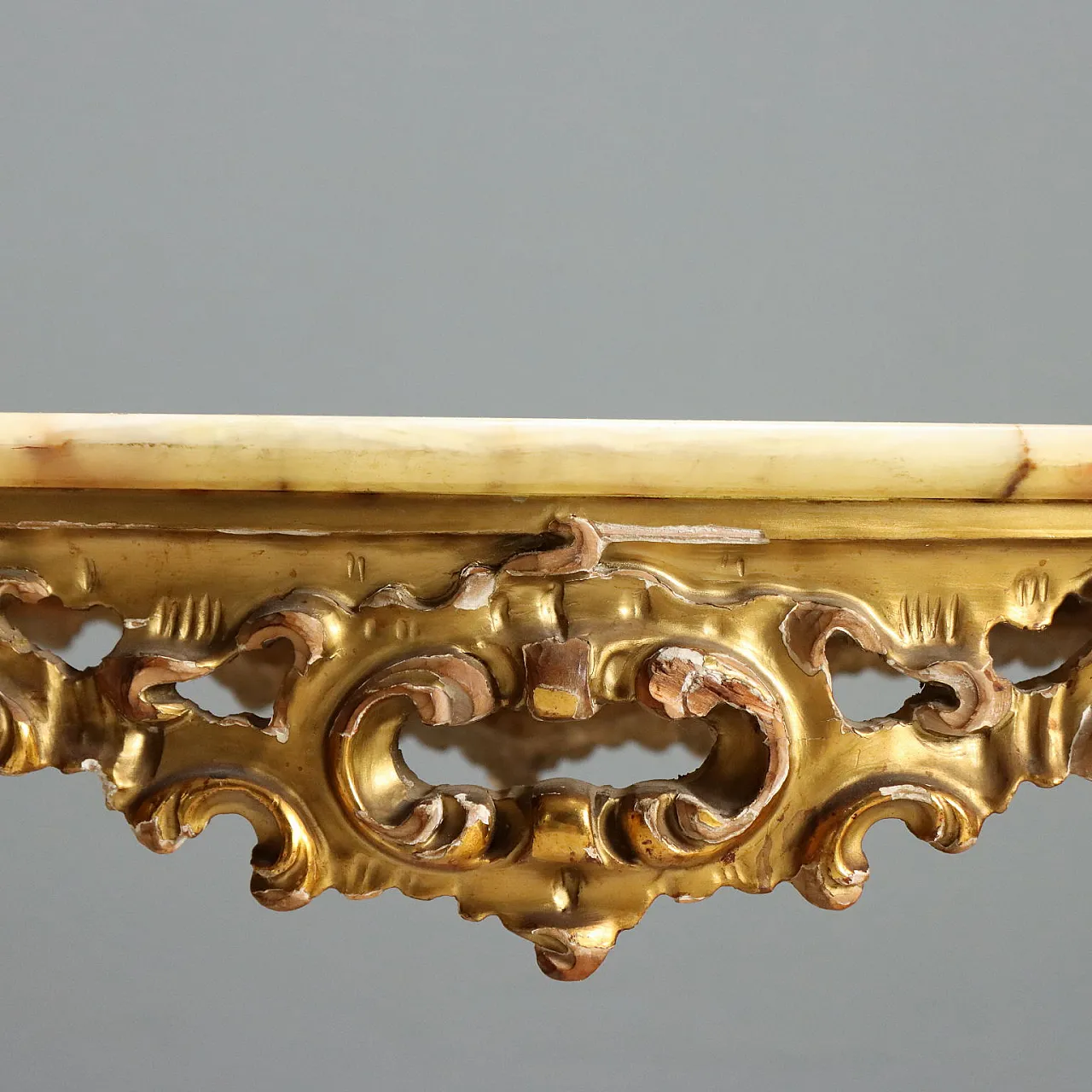 Baroque style coffee table with alabaster top, early 20th century 8