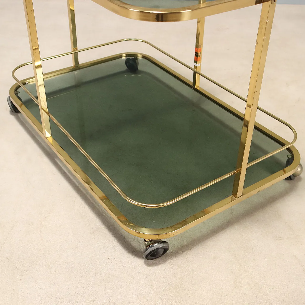 Bar cart in brass, 1970s 5