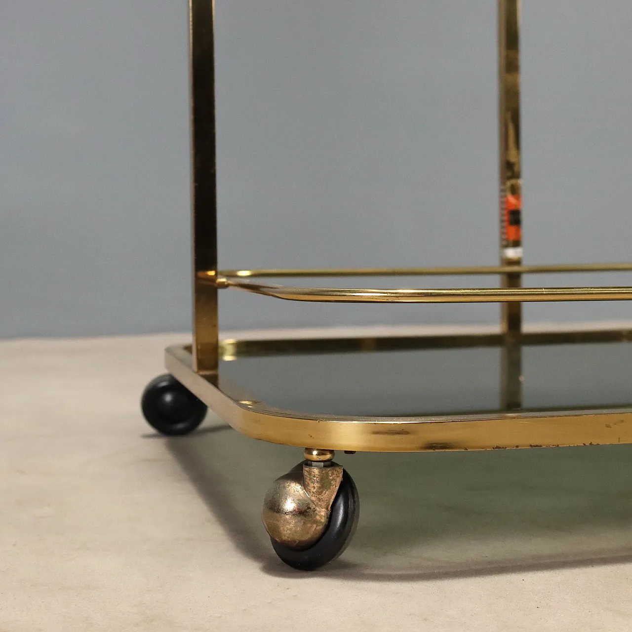 Bar cart in brass, 1970s 7