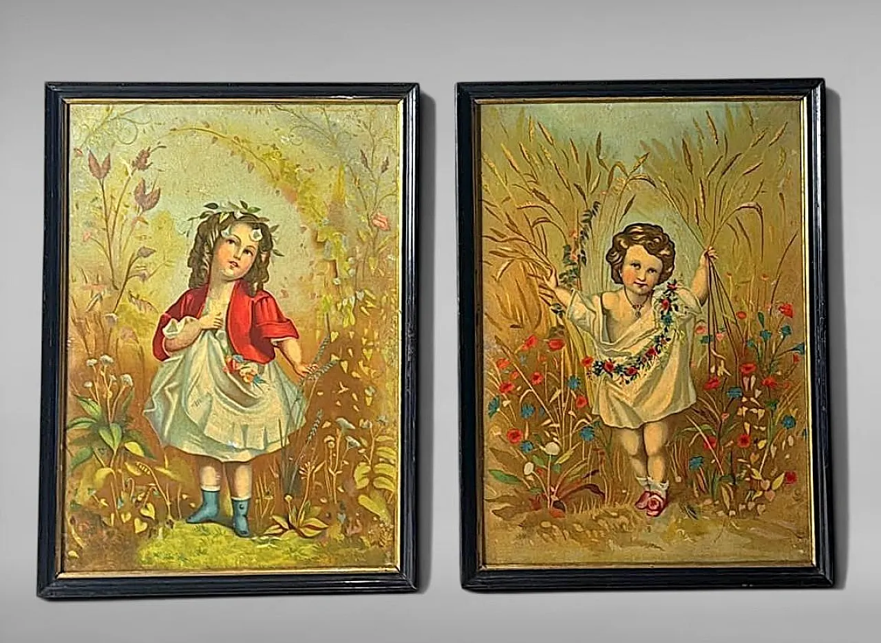 Coppia di cromolitografie pubblicitarie francesi Belle Époque, '900 3