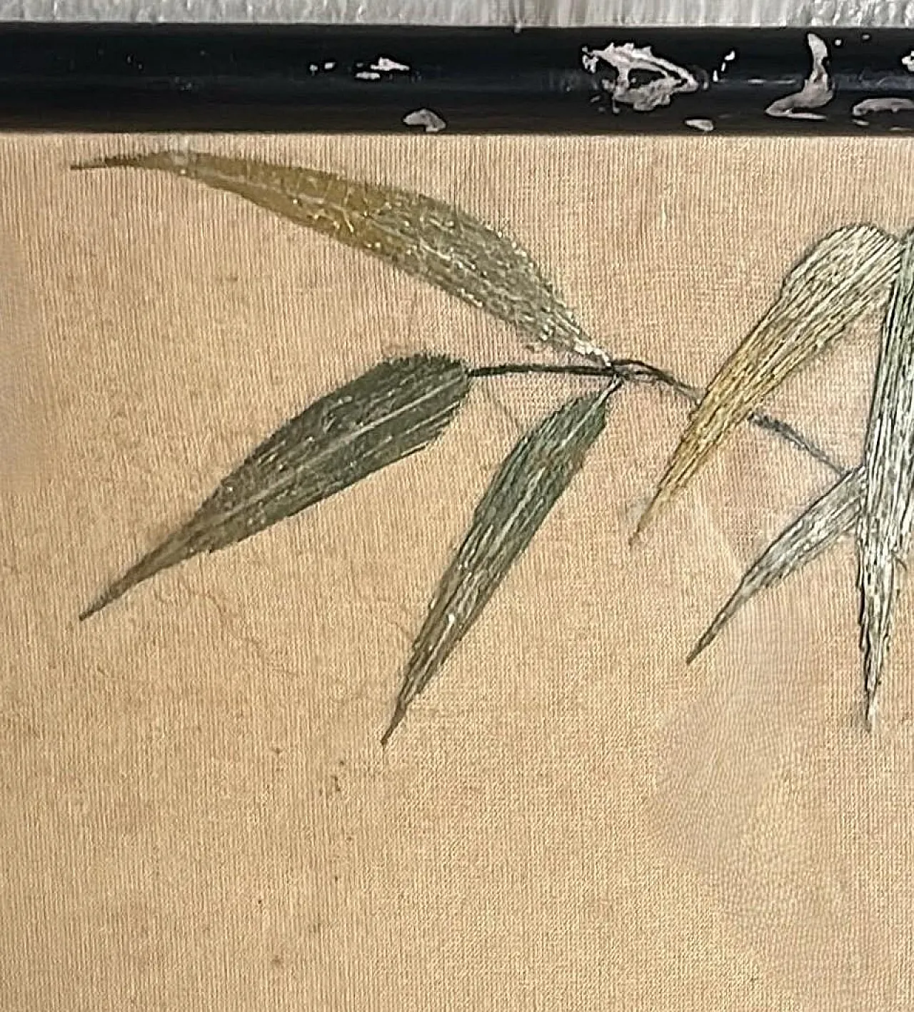 Silk embroidery panel with peacocks, peonies and bamboo, 1920s 17