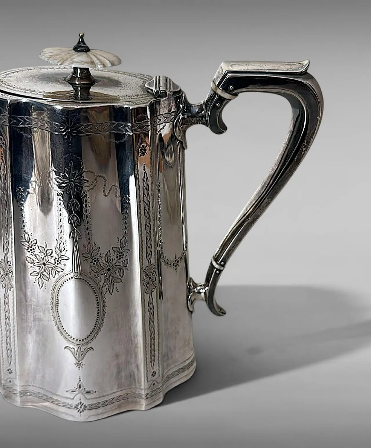 Martin Hall & Co., servizio da tè e caffè placcato argento, '800 6