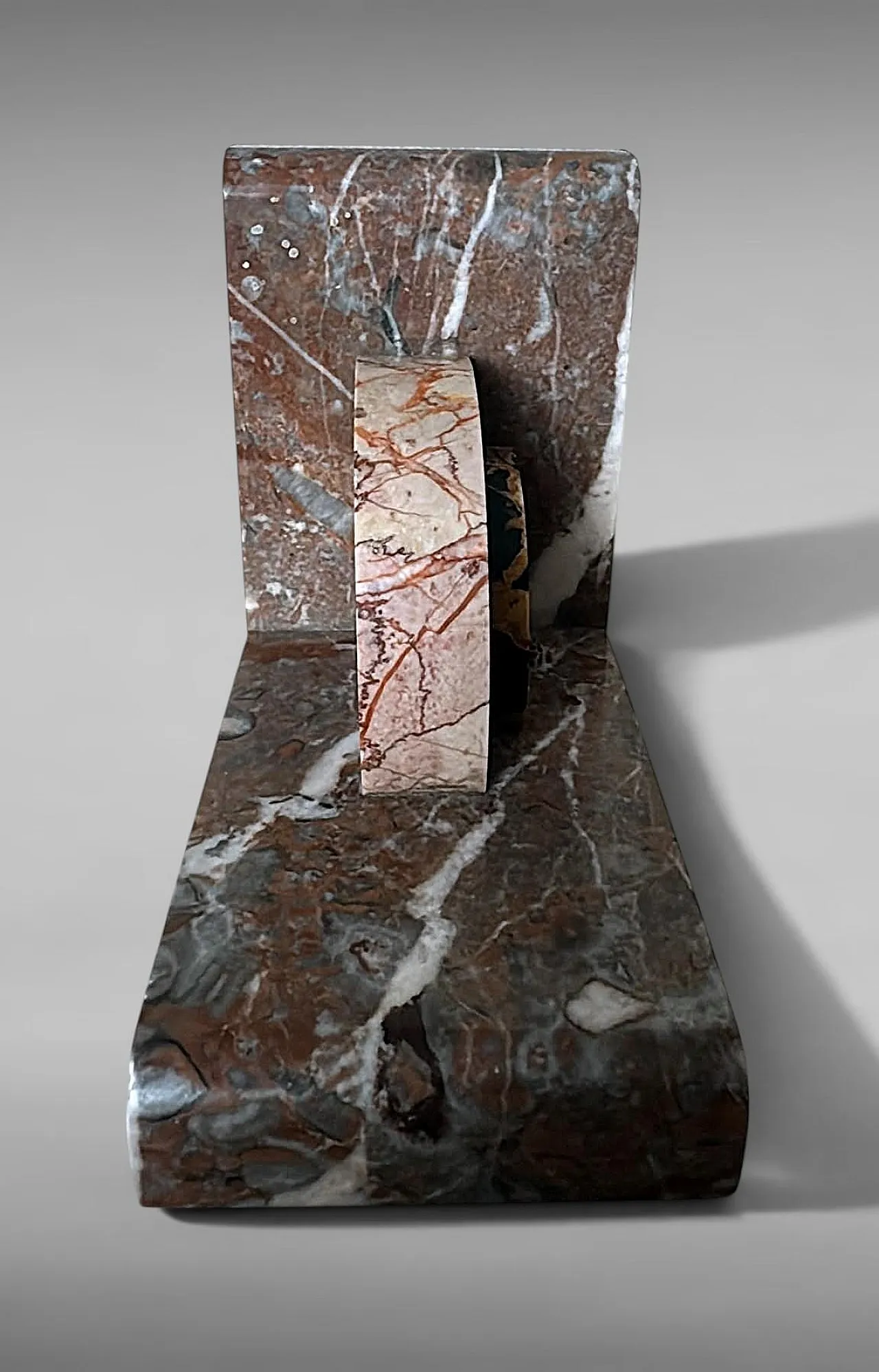 Pair of Art Deco bookends in polychrome marble, 1930s 17