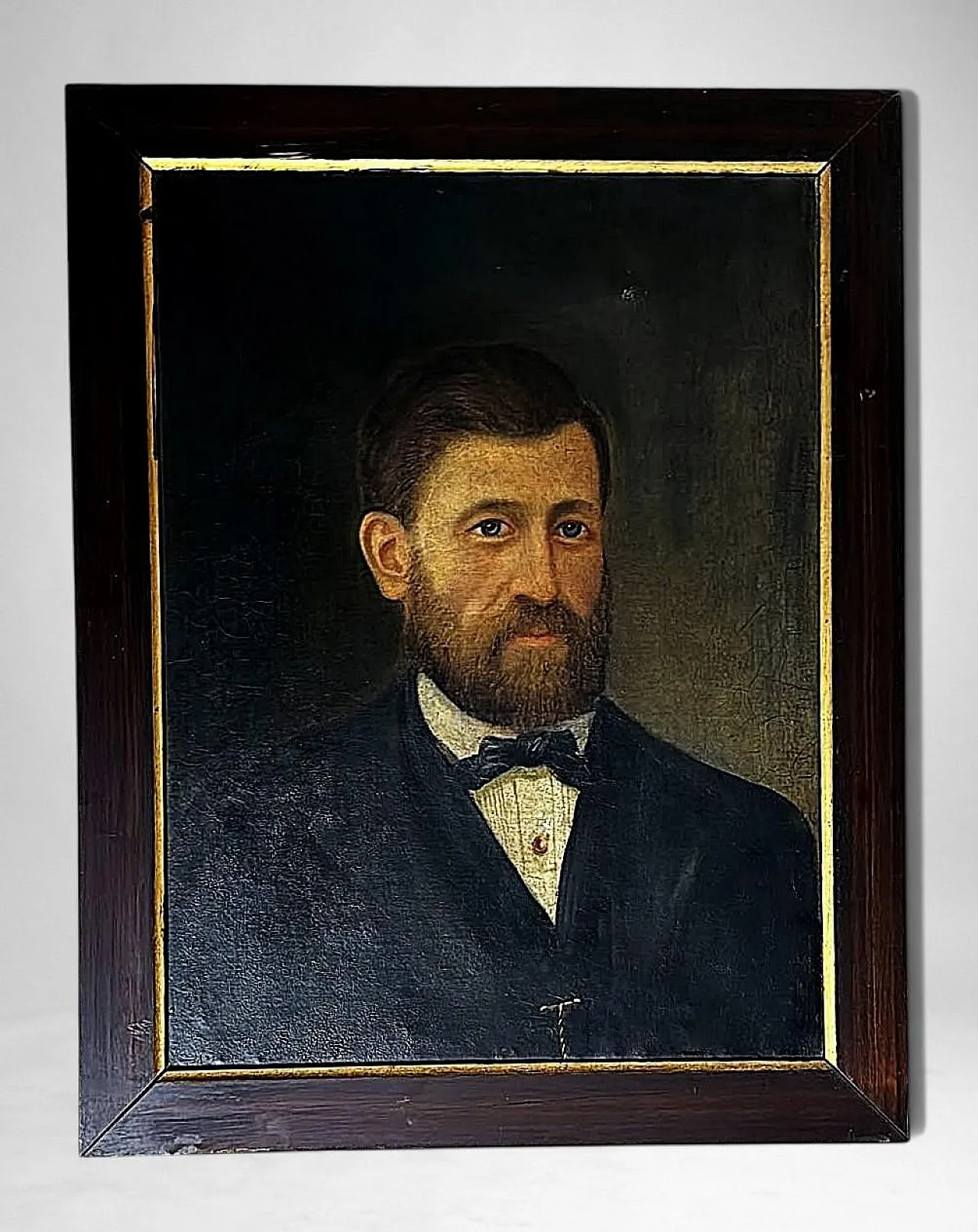 Academic portrait of an elegant gentleman, oil on canvas, 19th century 2
