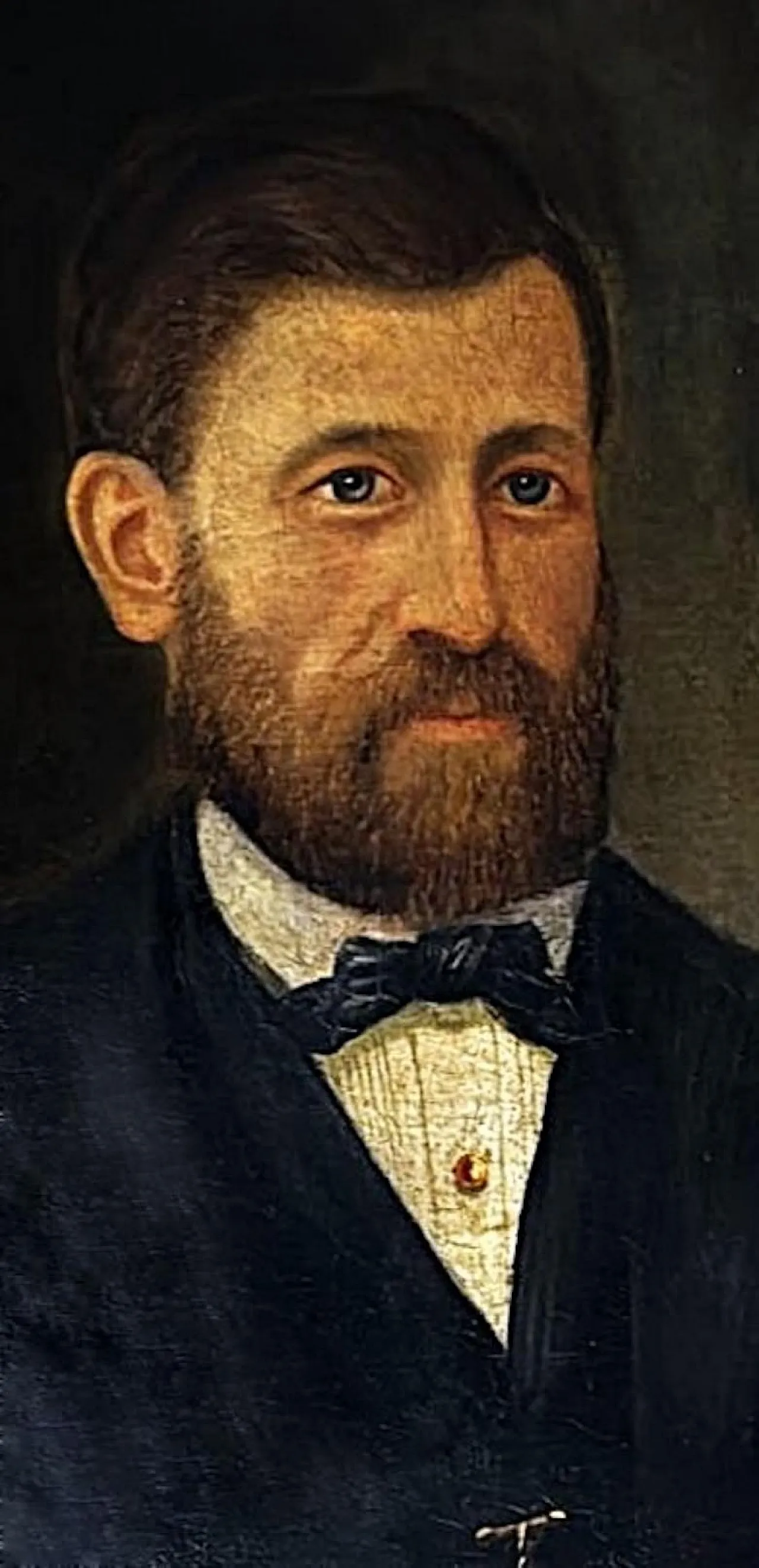 Academic portrait of an elegant gentleman, oil on canvas, 19th century 12