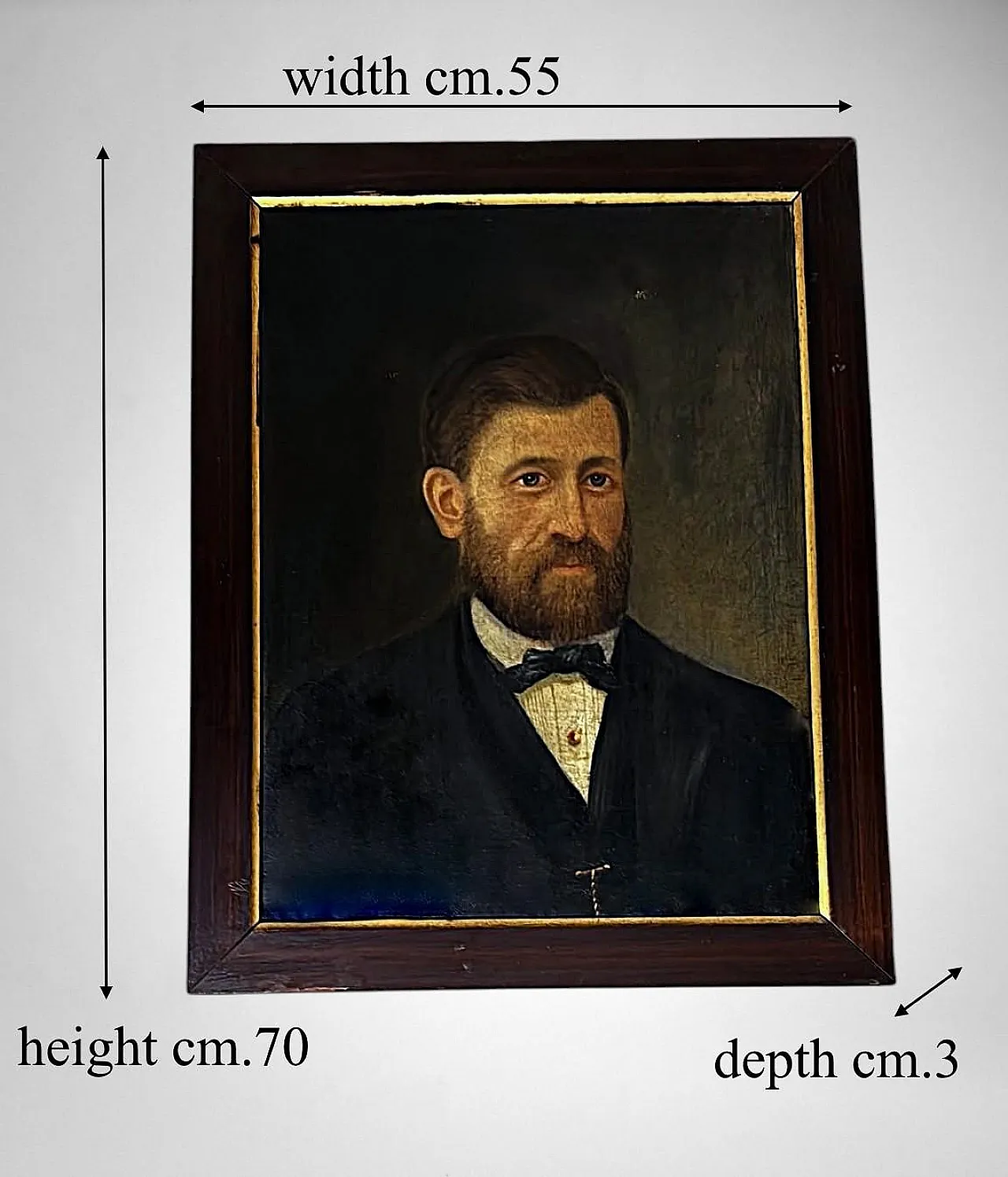 Academic portrait of an elegant gentleman, oil on canvas, 19th century 20
