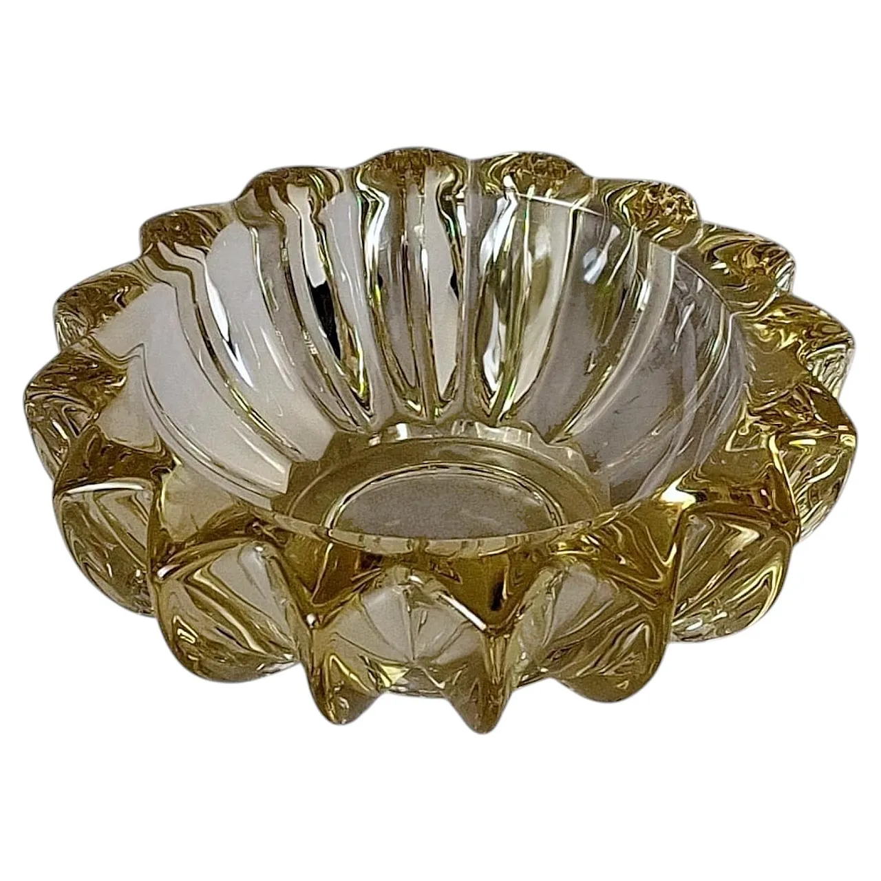 Art Deco molded glass bowl attributed to Pierre D'Avesn, 1930s 1