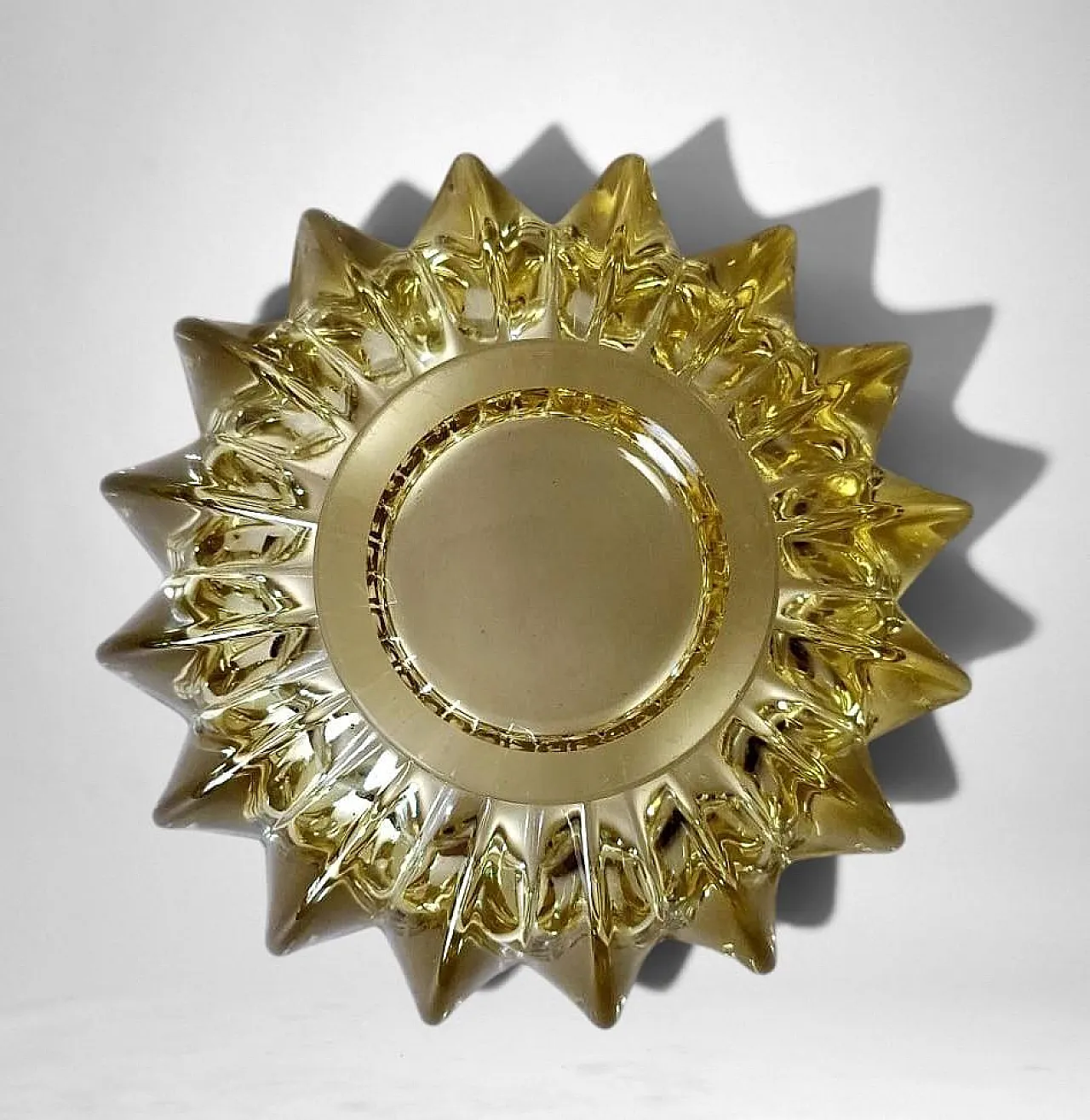 Art Deco molded glass bowl attributed to Pierre D'Avesn, 1930s 9
