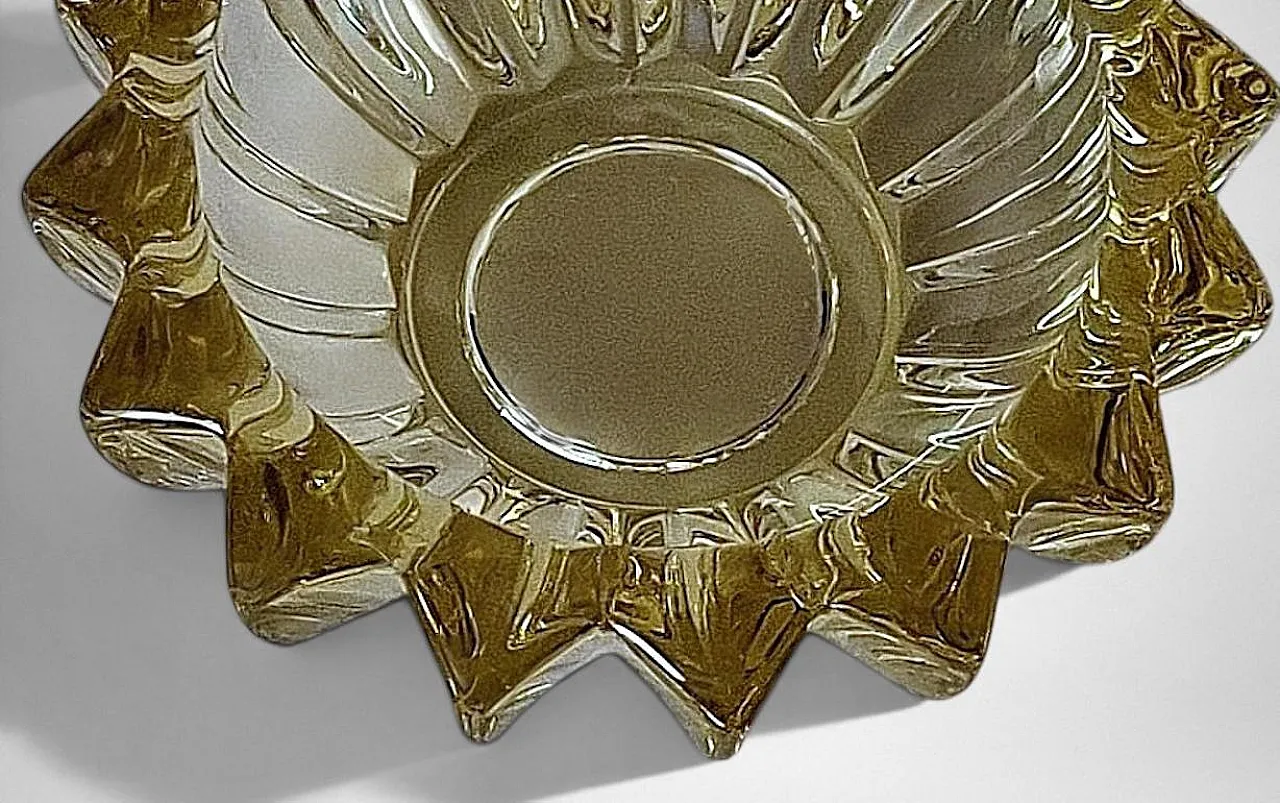 Art Deco molded glass bowl attributed to Pierre D'Avesn, 1930s 14