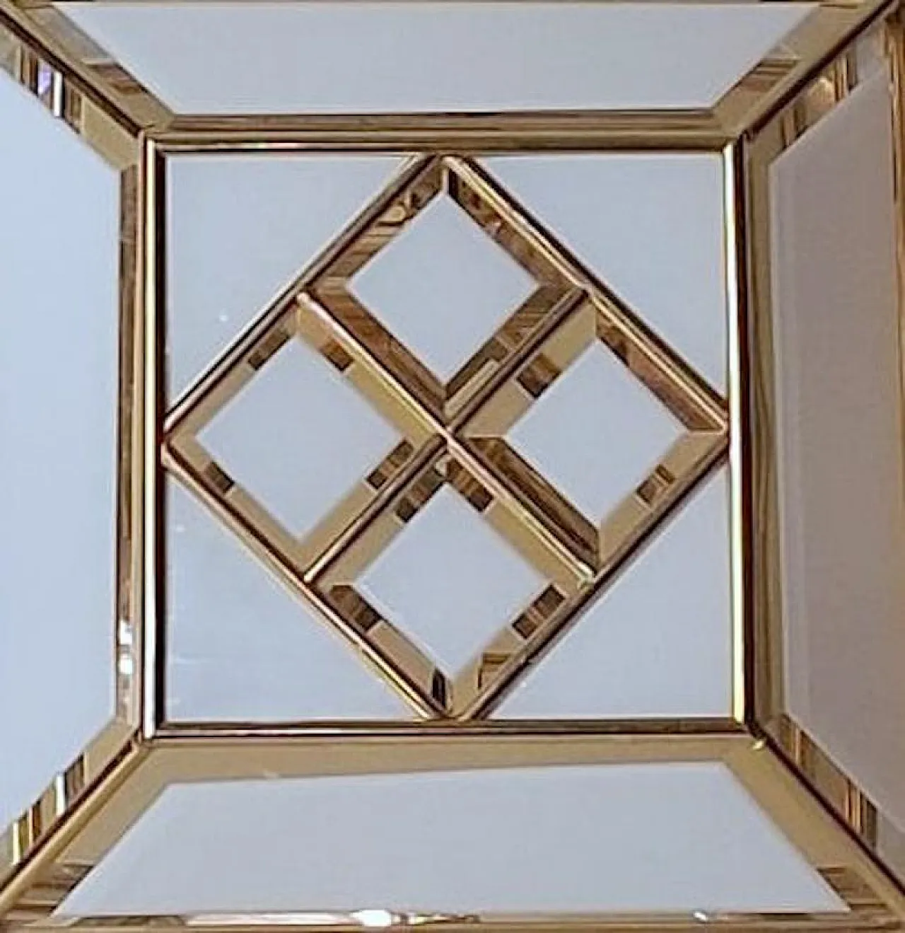 Brass and frosted opaline glass flush mount ceiling light, 1950s 14