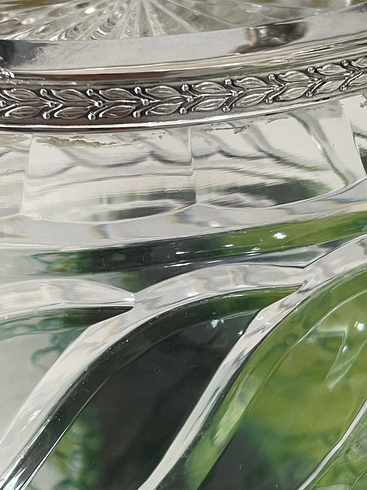 Centrotavola con delfini in argento 800 e cristallo, anni '70 15