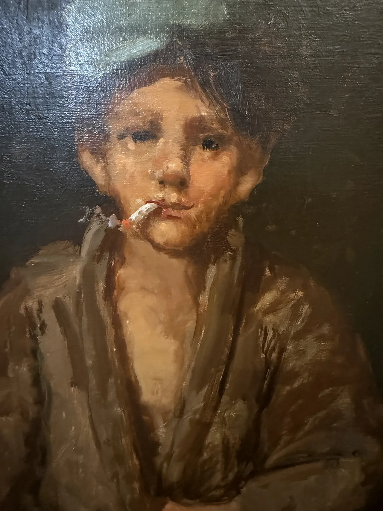 Neapolitan Scugnizzo, Oil painting on canvas, signed, 20th century 5