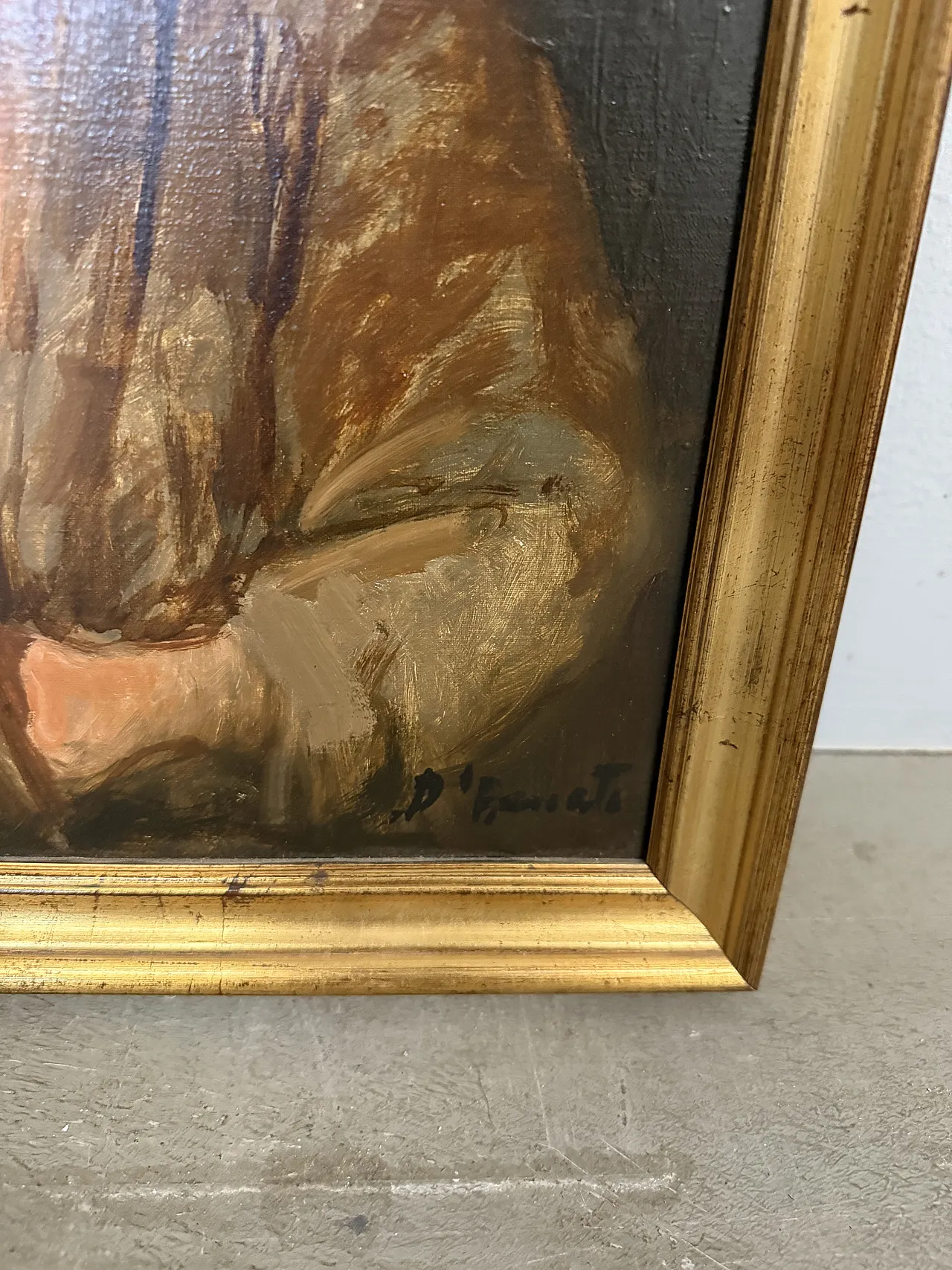 Neapolitan Scugnizzo, Oil painting on canvas, signed, 20th century 6