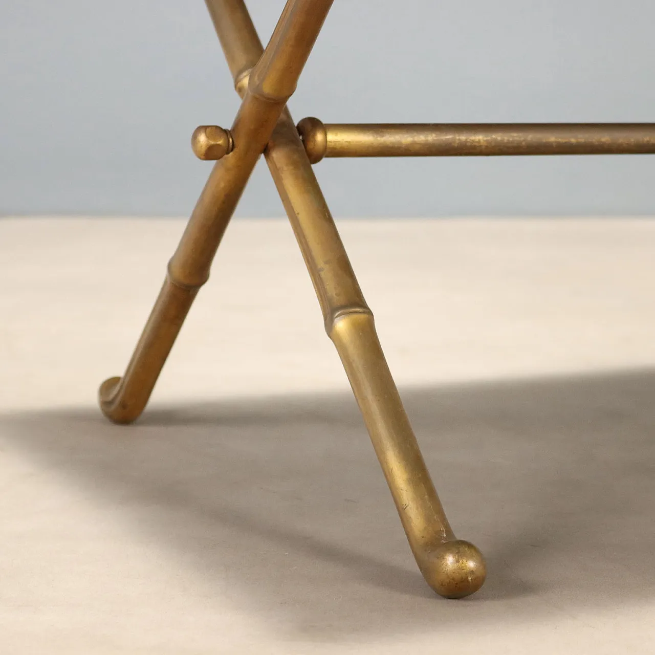 Coffee table with brass base, mid-20th century 5