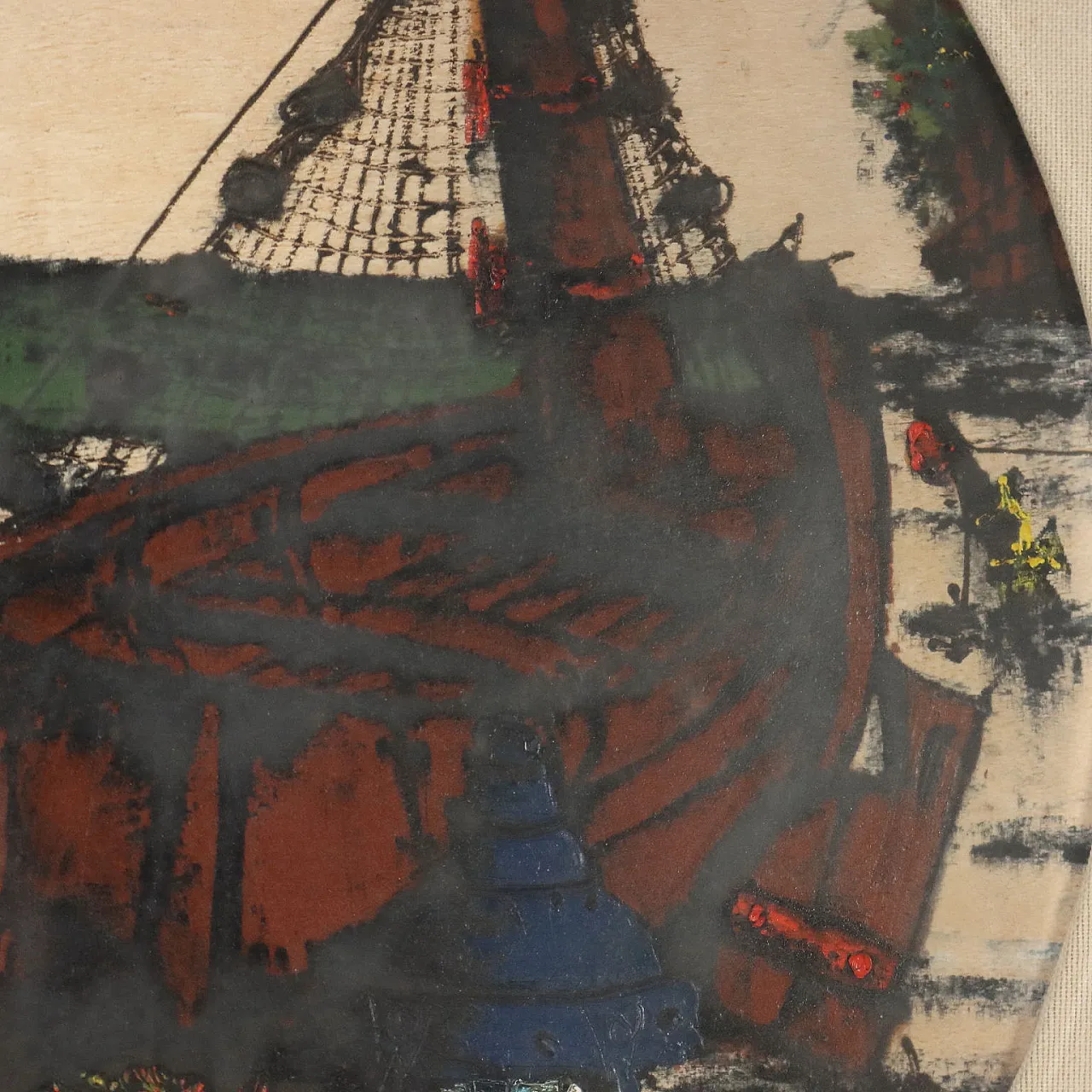 Painting by Gennaro Picinni, oil on panel, 20th century 5