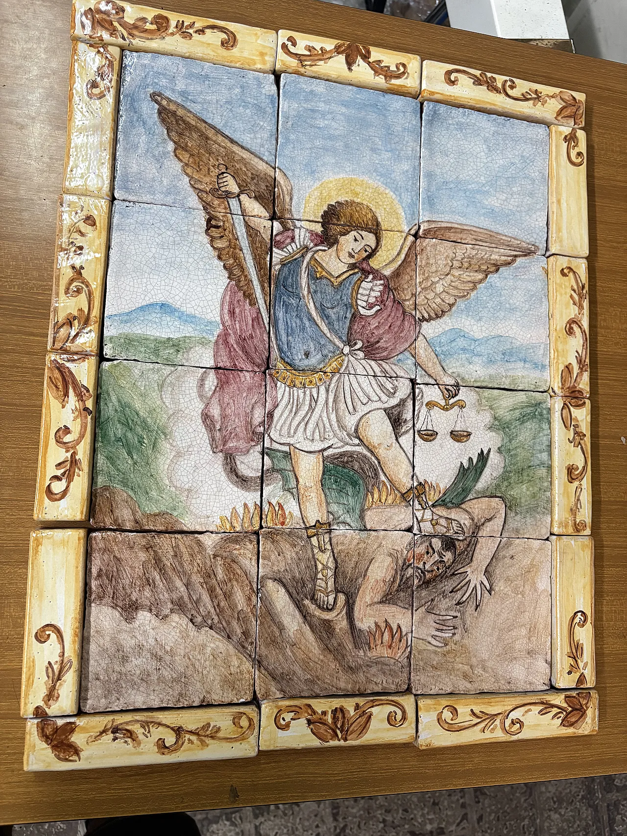 Tile painting of St. Michael the Archangel 1