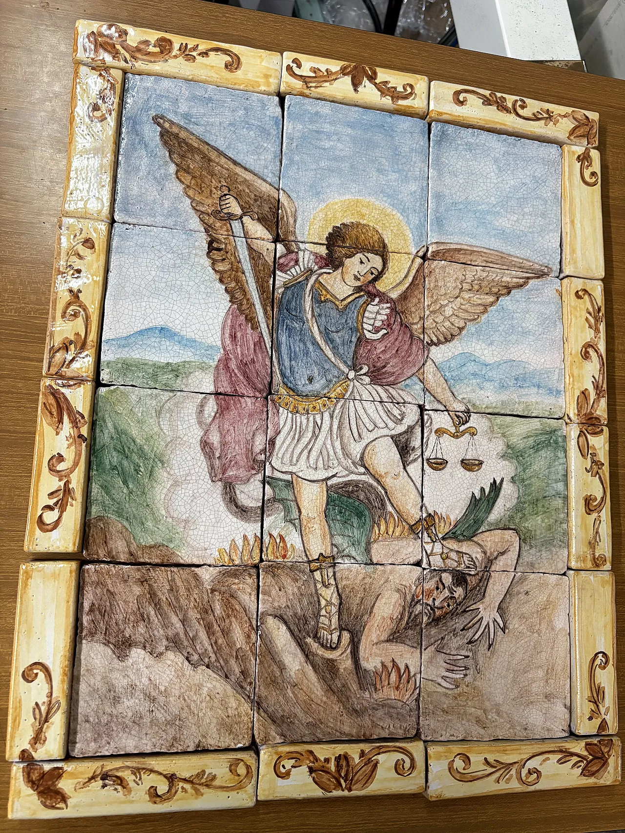 Tile painting of St. Michael the Archangel 2
