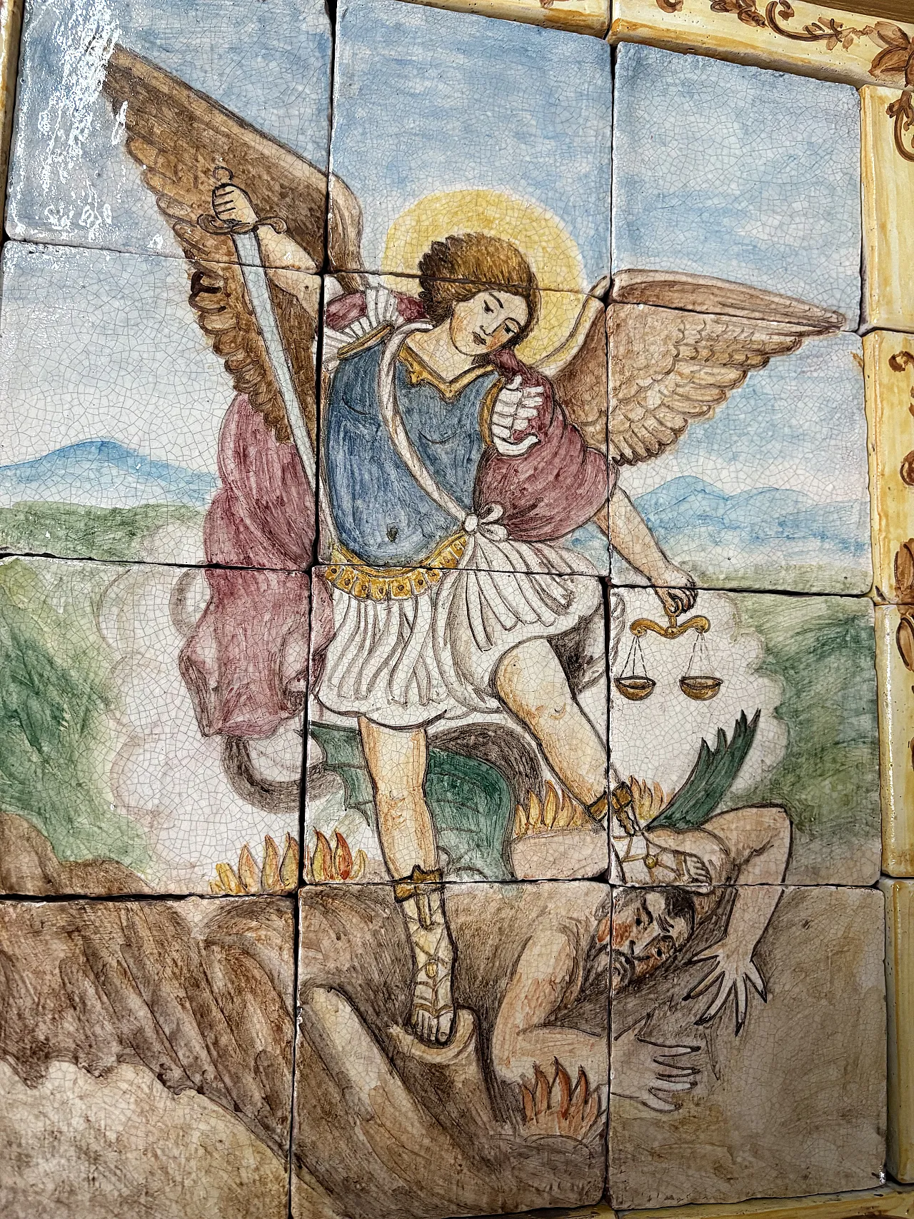 Tile painting of St. Michael the Archangel 7