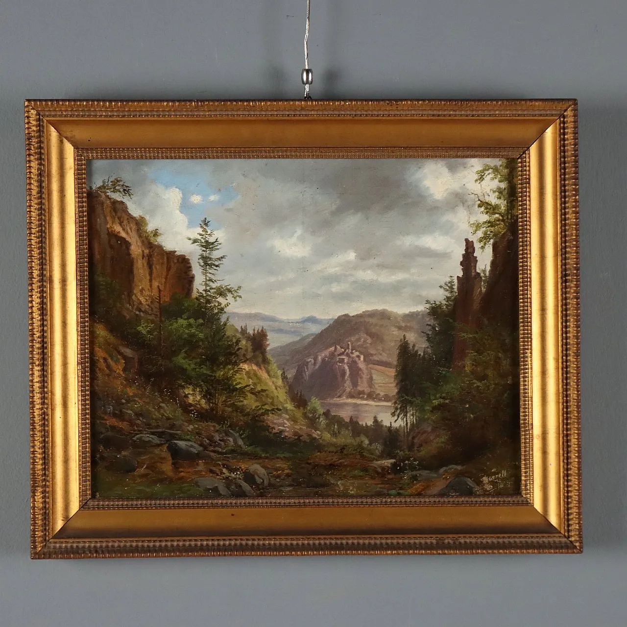 Painting by Ernst Gustav Doerell, oil on canvas, 19th century 1