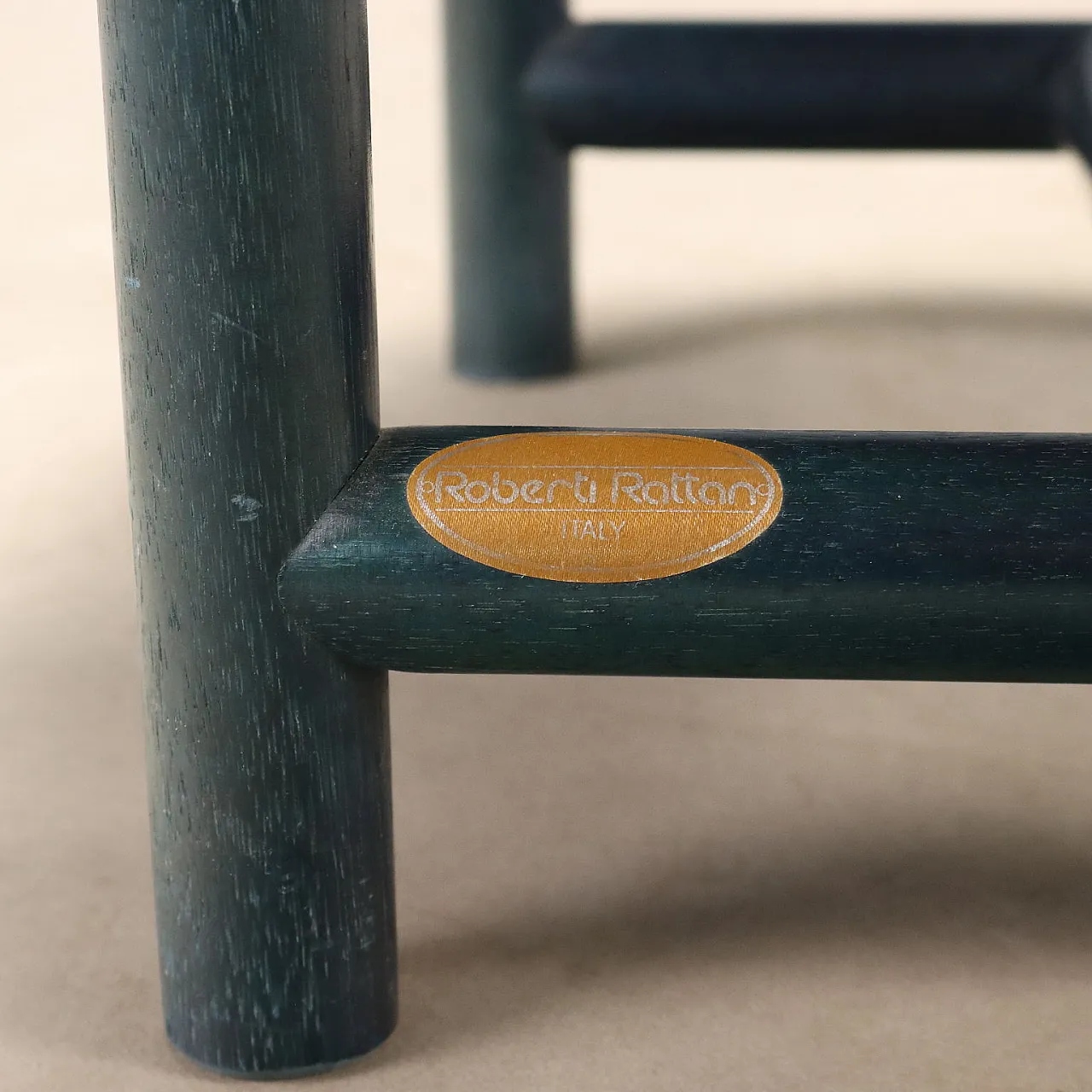 Comodino in legno di Roberti Rattan, anni '80 6