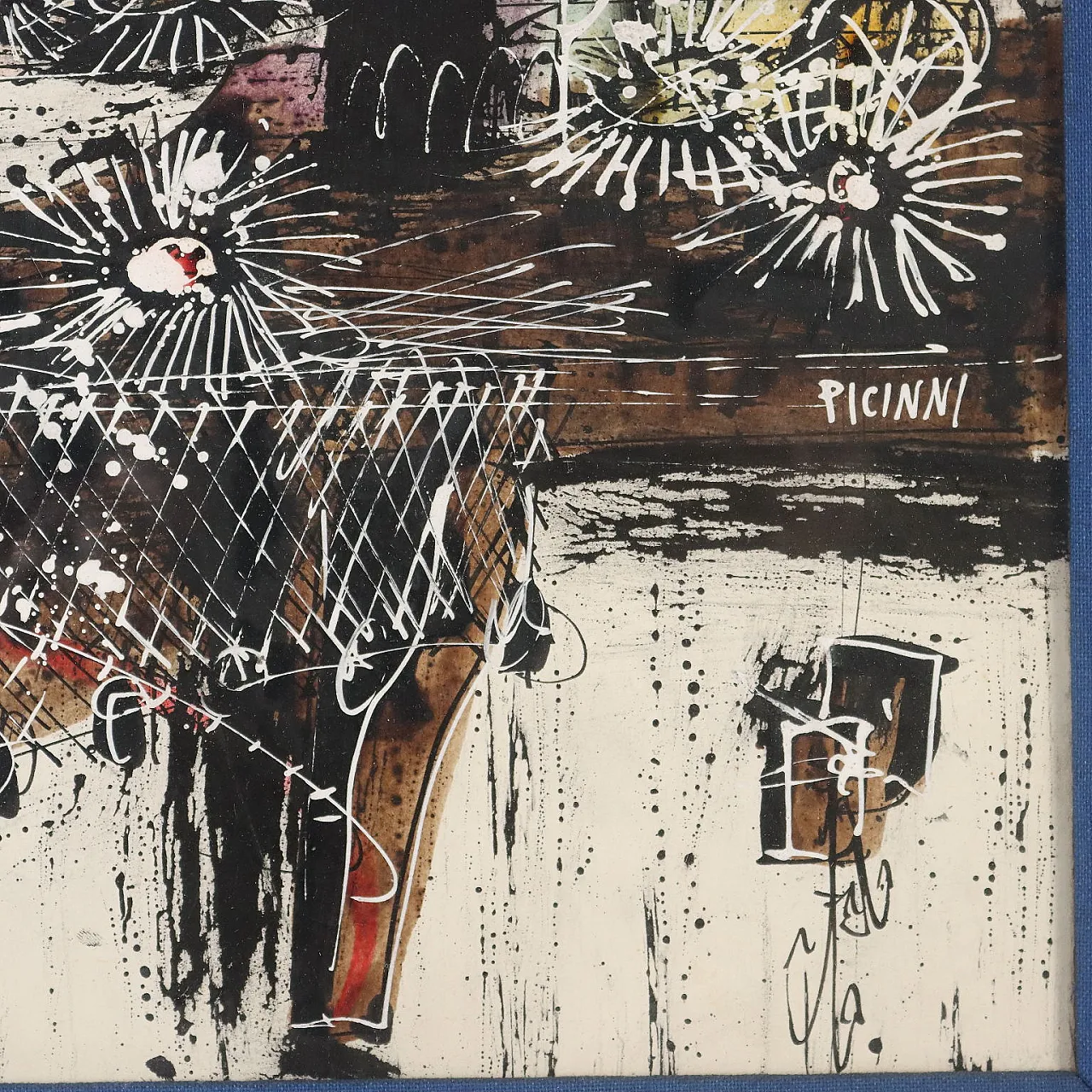 Dipinto di Gennaro Picinni, tecnica mista su pannello duro, '900 7