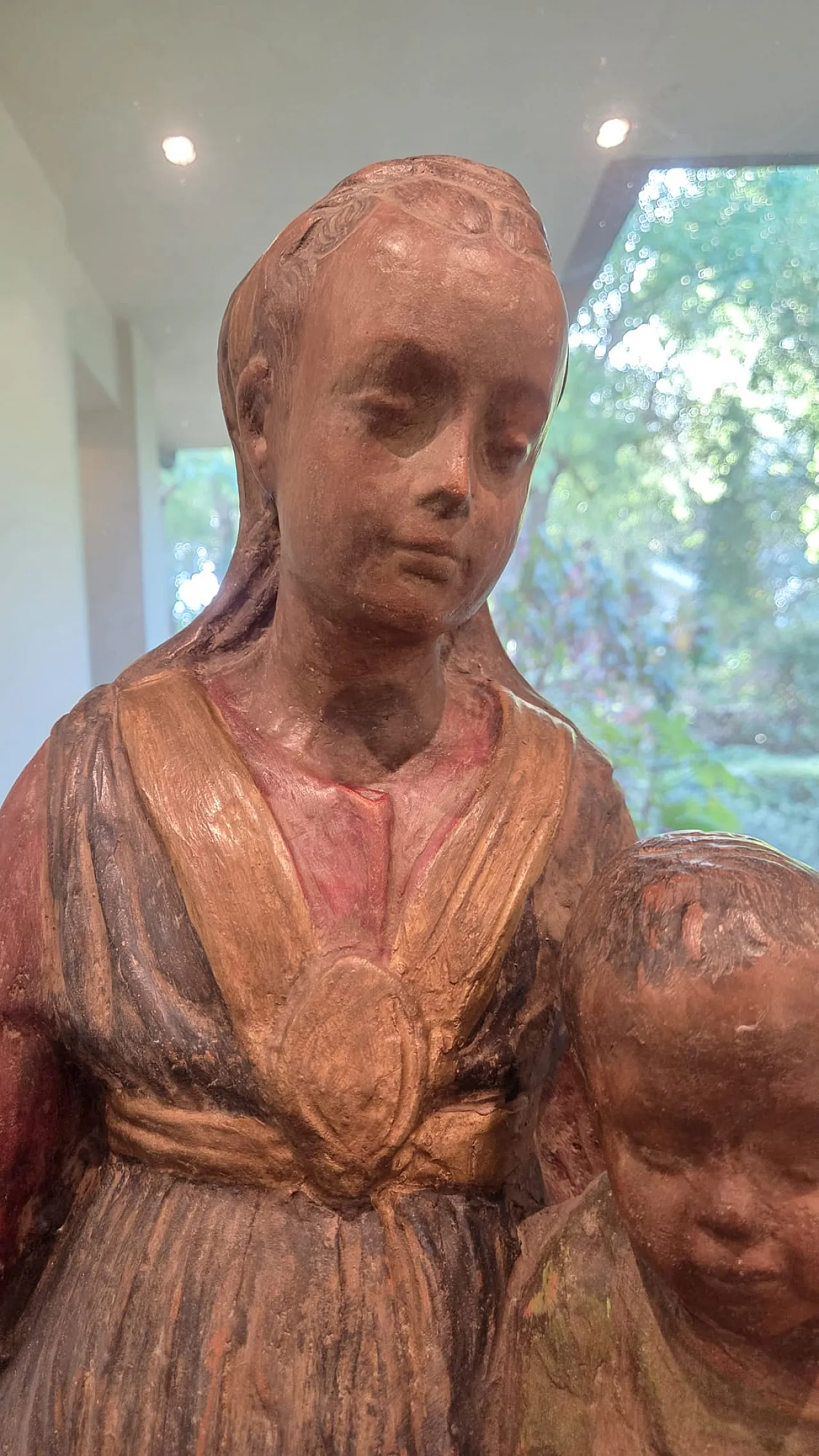 Madonna col Bambino in Trono in Terracotta Policroma, '900 3