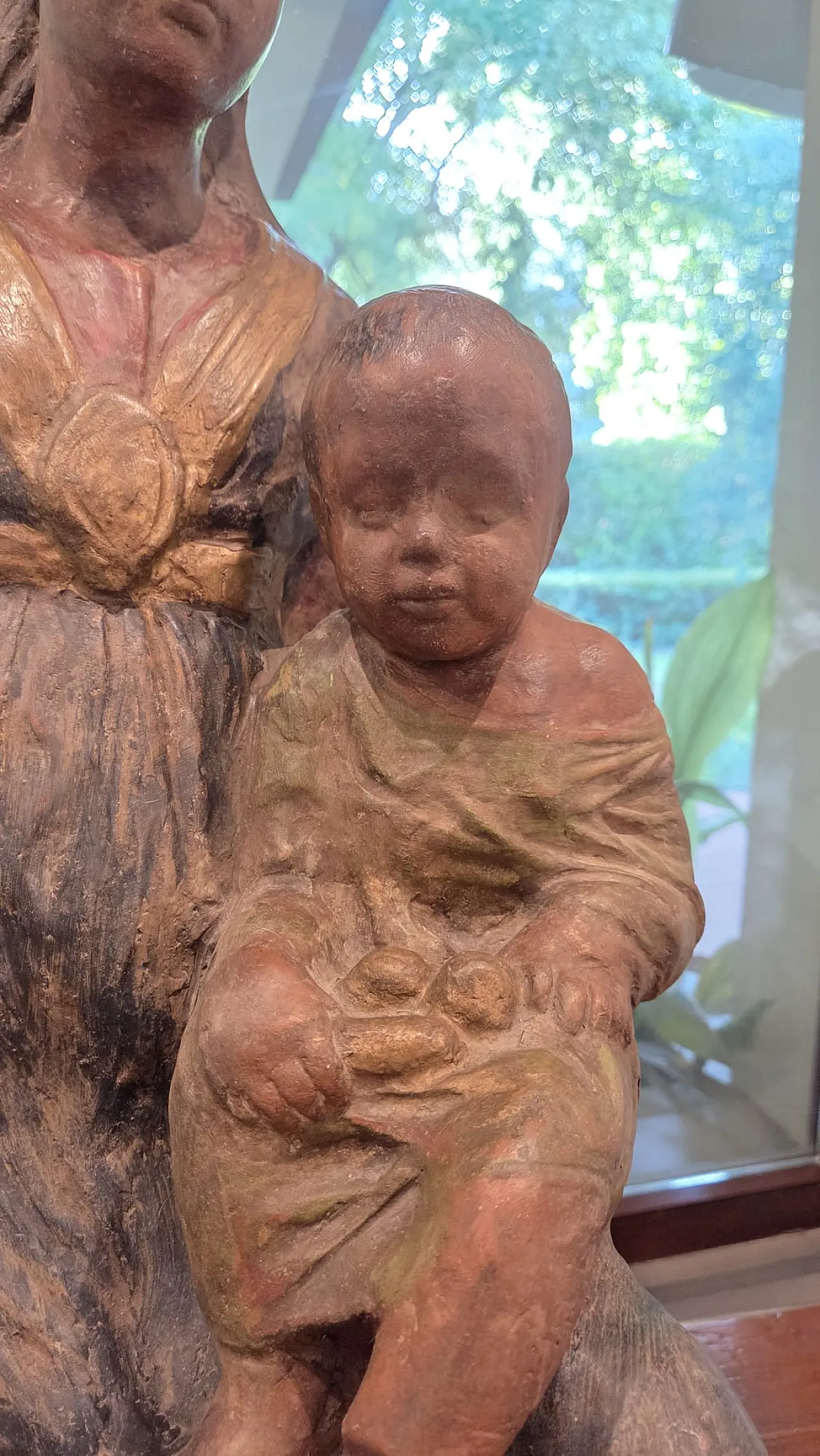 Madonna col Bambino in Trono in Terracotta Policroma, '900 6