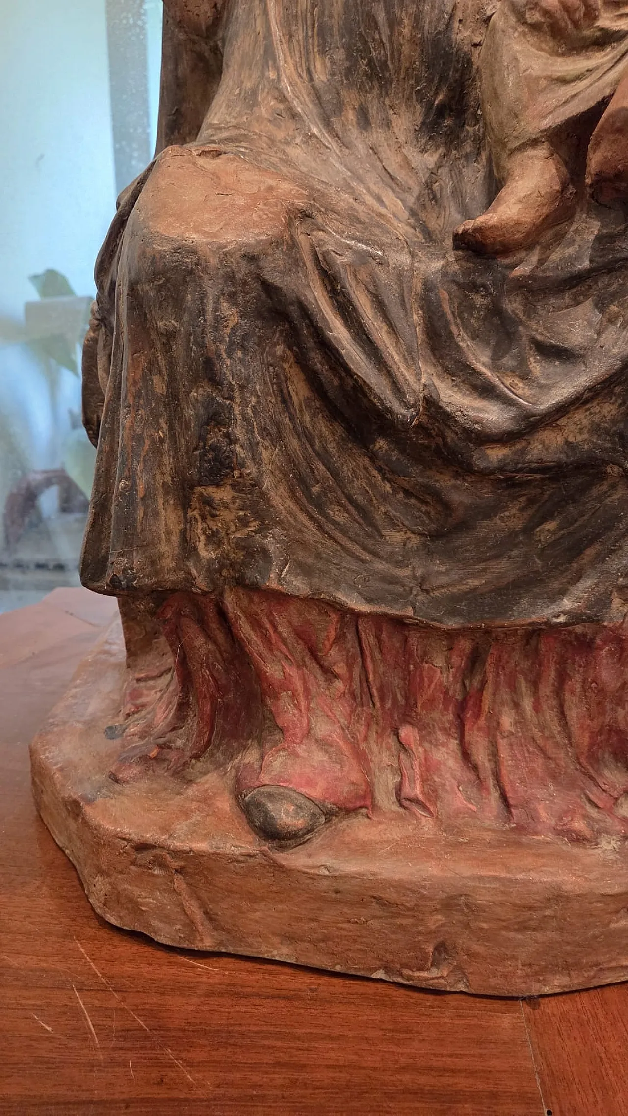 Madonna col Bambino in Trono in Terracotta Policroma, '900 7