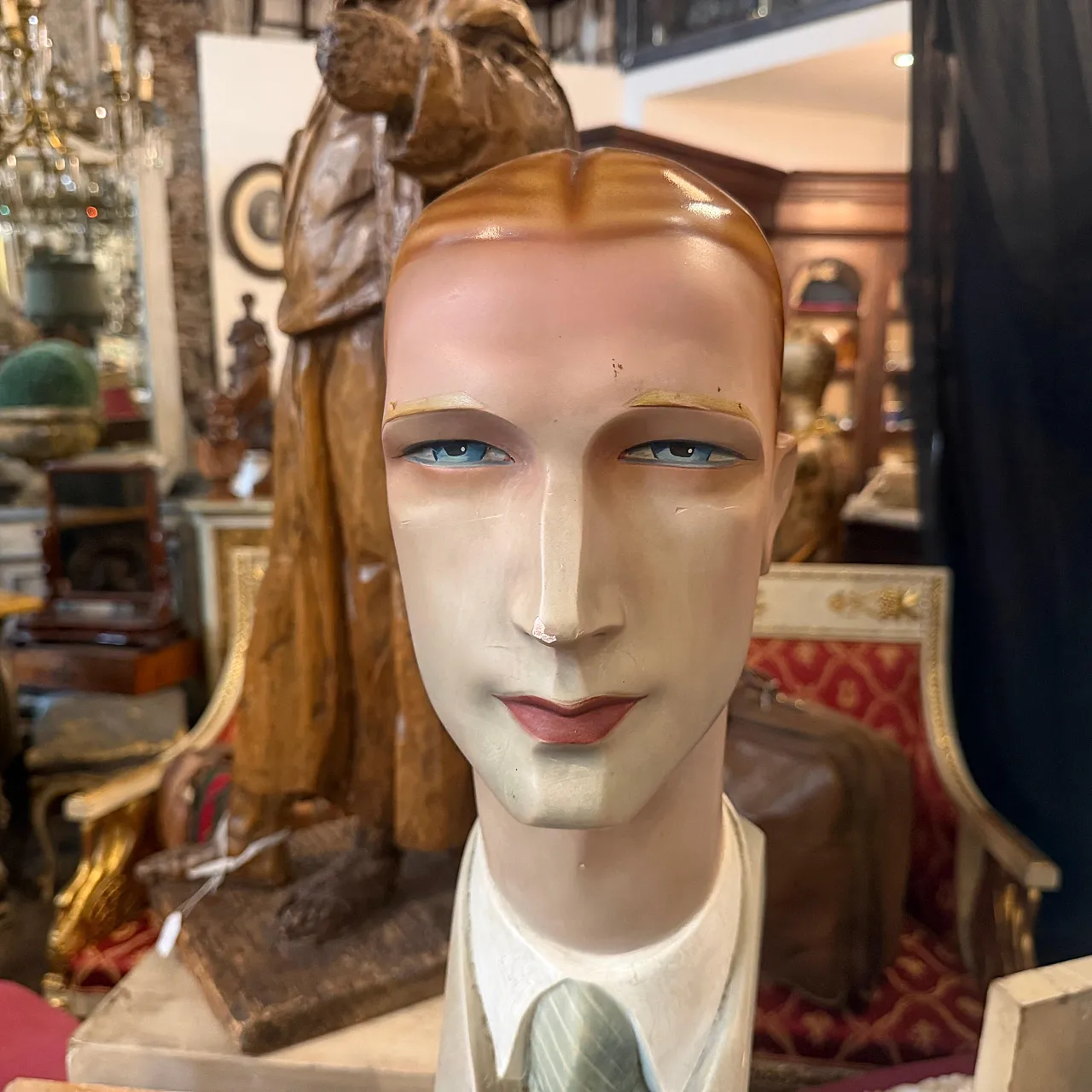 Mid-Century Modern plater bust of a man, 1950s 3