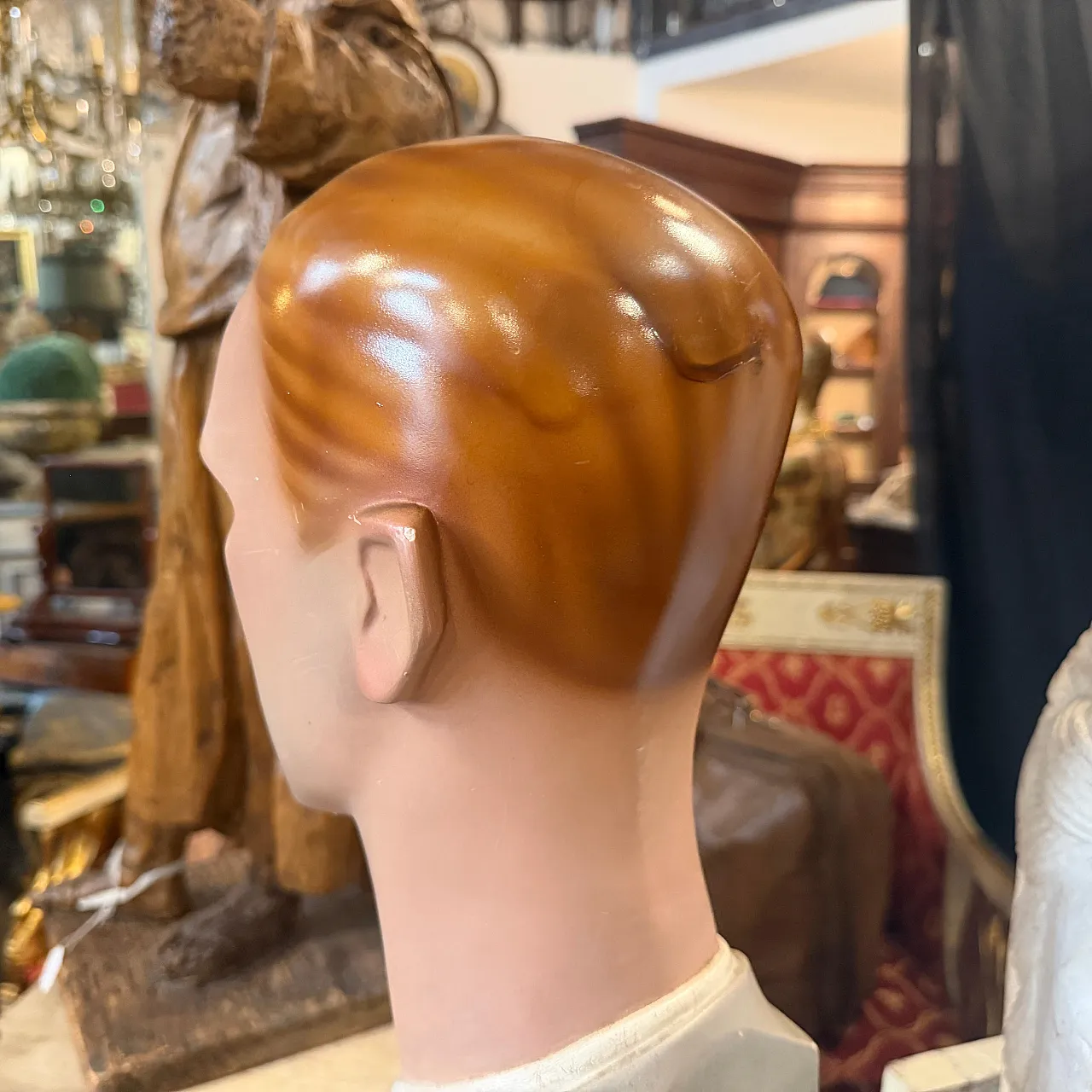 Mid-Century Modern plater bust of a man, 1950s 9