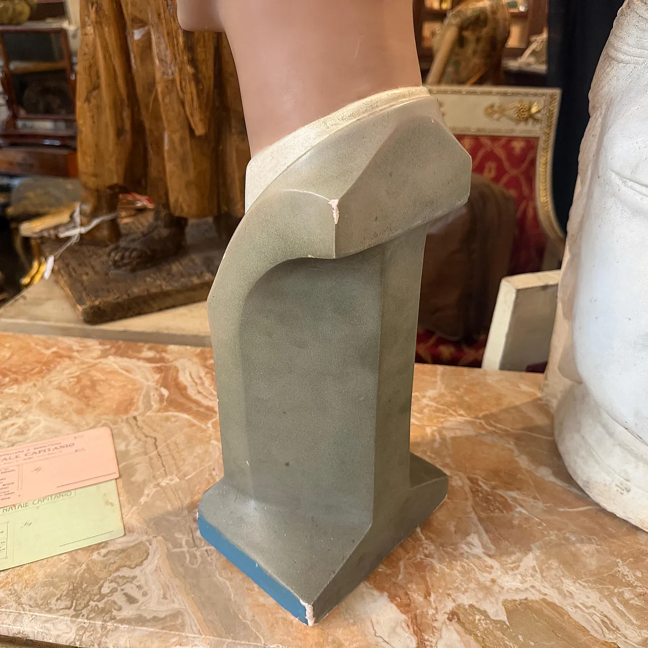 Mid-Century Modern plater bust of a man, 1950s 10