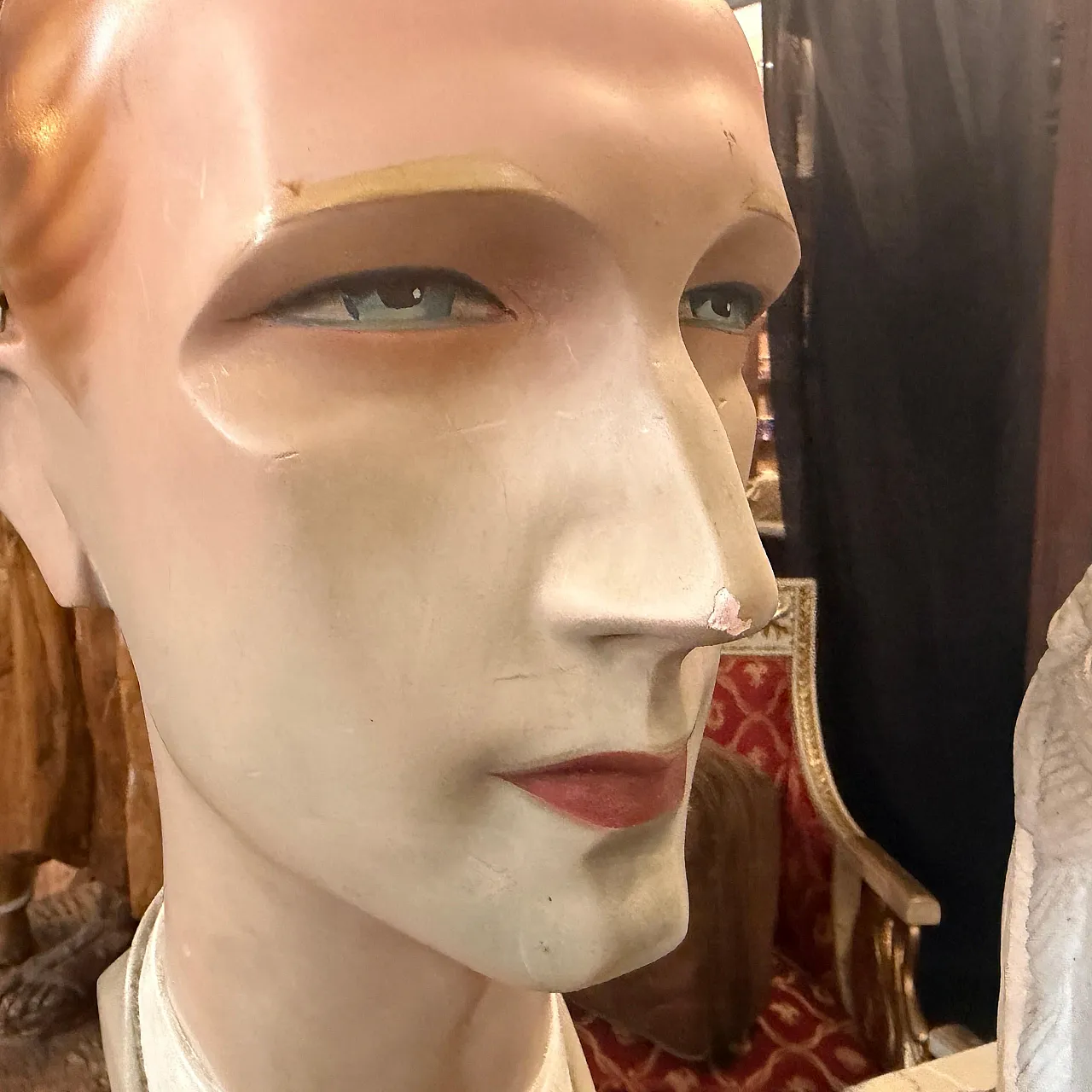 Mid-Century Modern plater bust of a man, 1950s 14