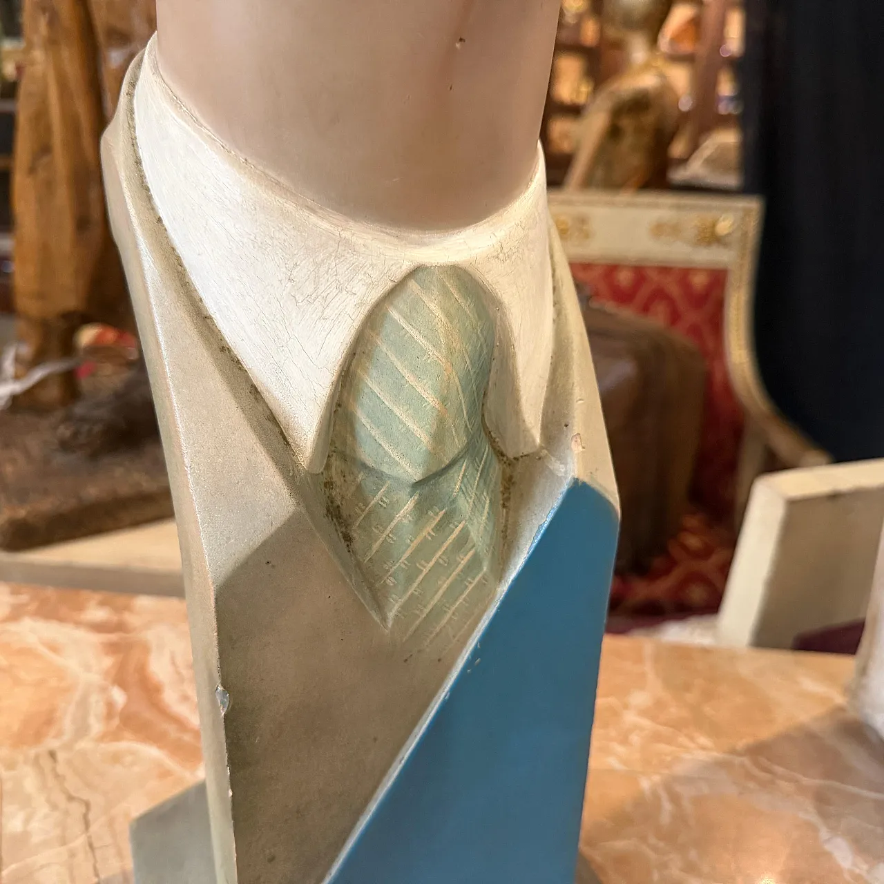 Mid-Century Modern plater bust of a man, 1950s 16