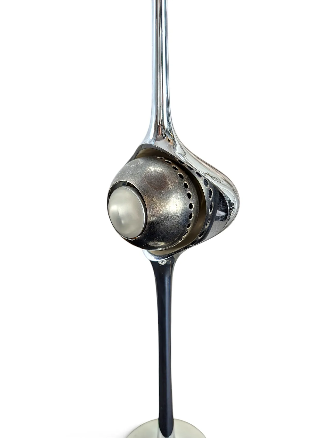 Cobra table lamp in chromed steel by Arredoluce from the 1960s 5