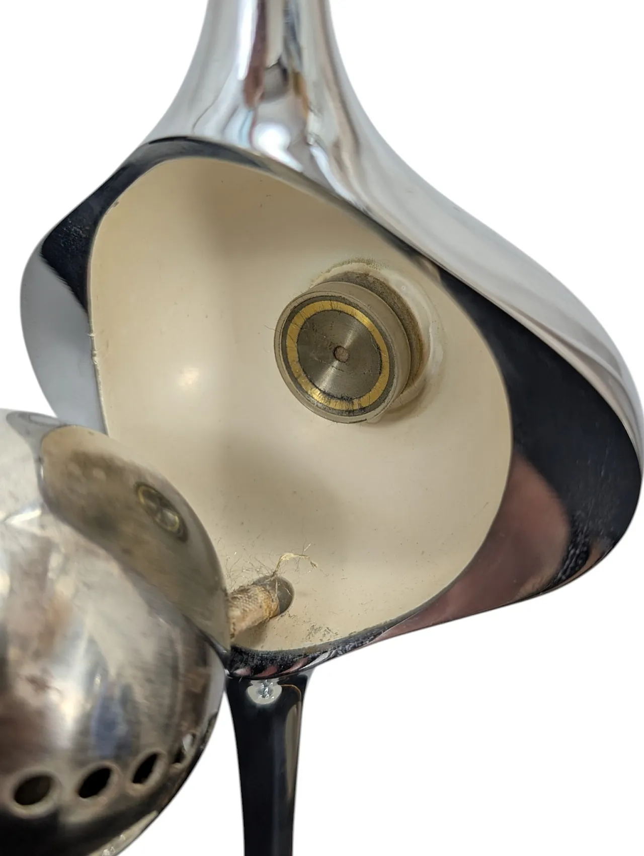 Cobra table lamp in chromed steel by Arredoluce from the 1960s 12