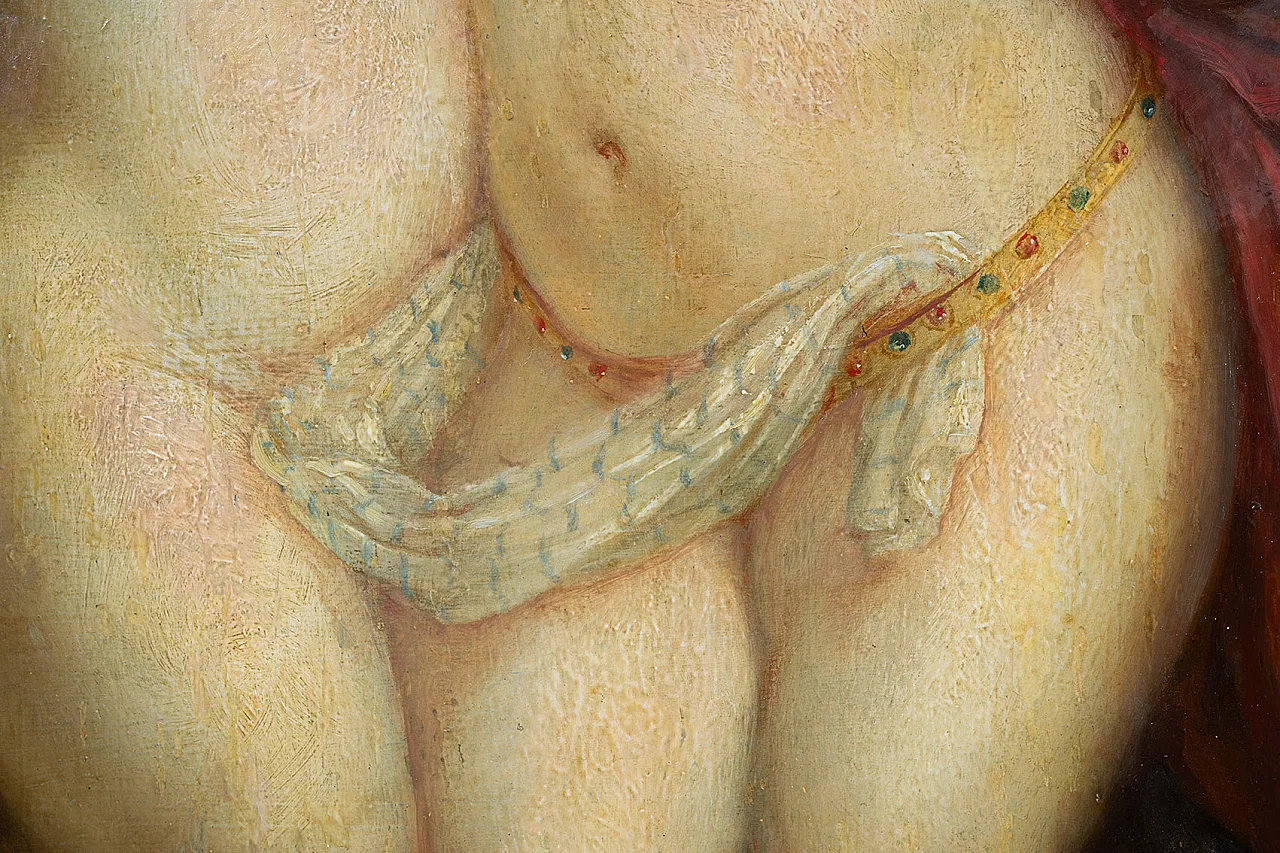 Putti, Neoclassical oil painting on panel, 18th century 5