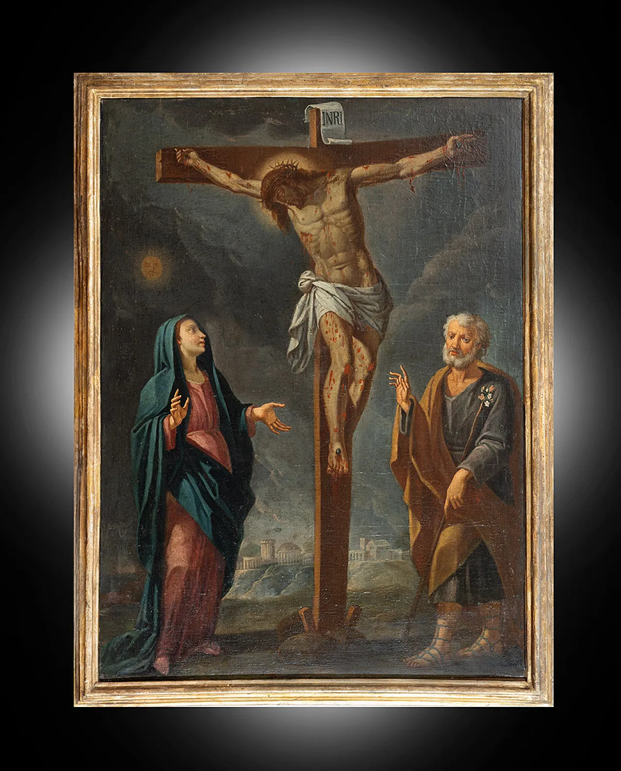 Crucifixion of Christ, oil painting on canvas , 18th century 1